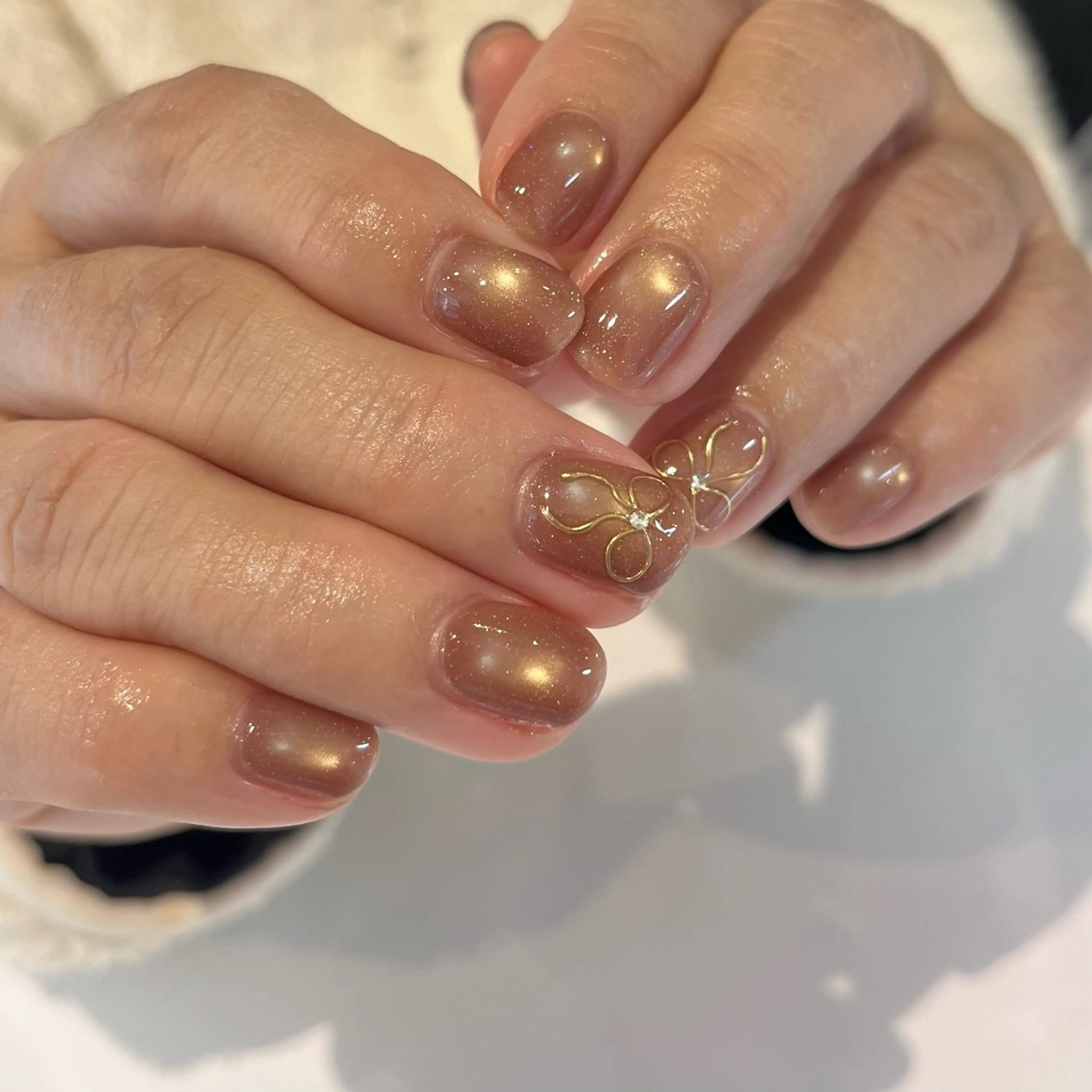 ネイル フラッシュネイル フラッシュマグ 氷ネイル・うるうるネイル マグネットネイル ハンドネイル ballie／小野原 なつみのネイルデザイン