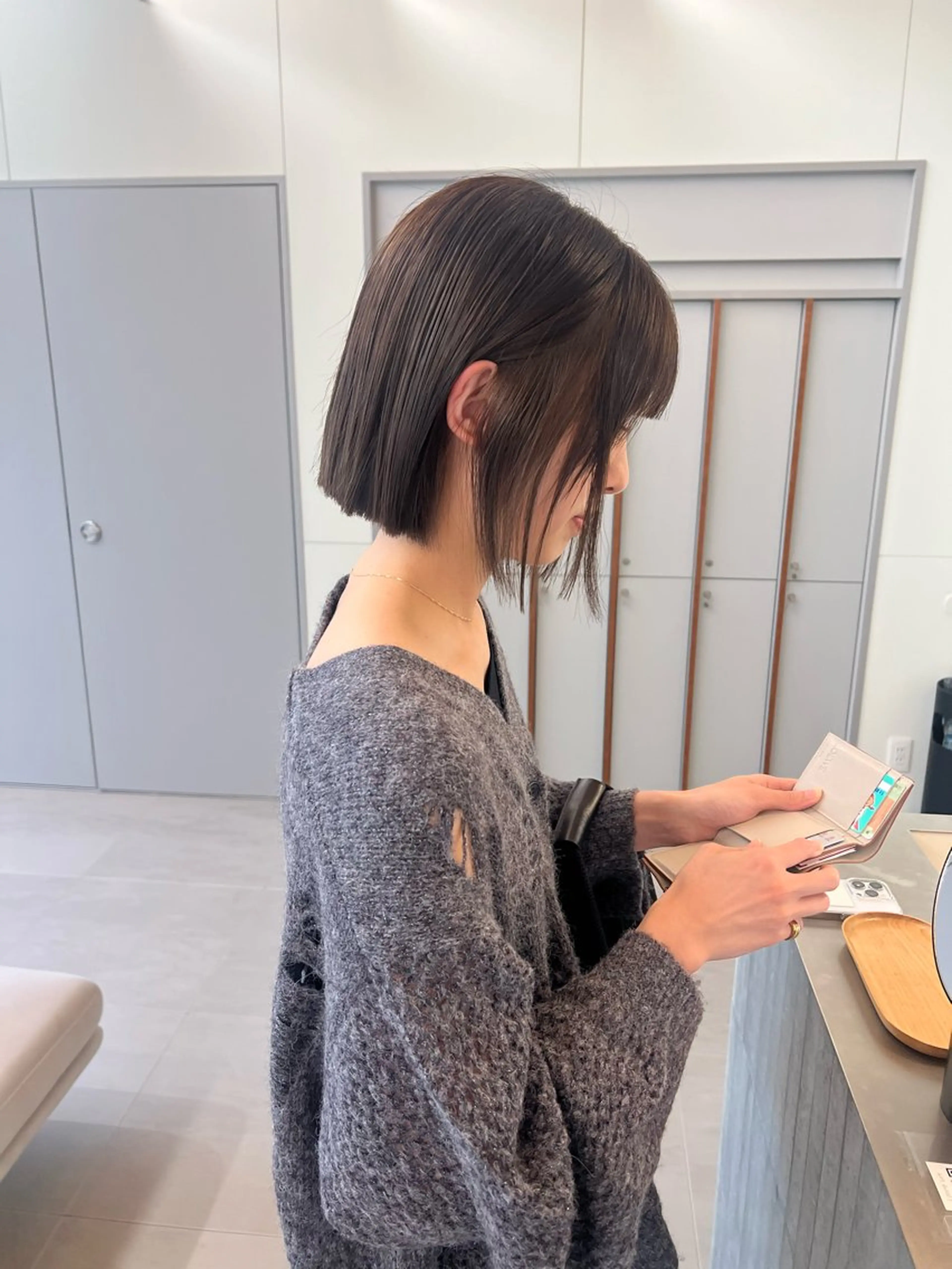 ショート カット ヘアカラー トリートメント LORENAO所属・マロベージュ rinaのヘアスタイル