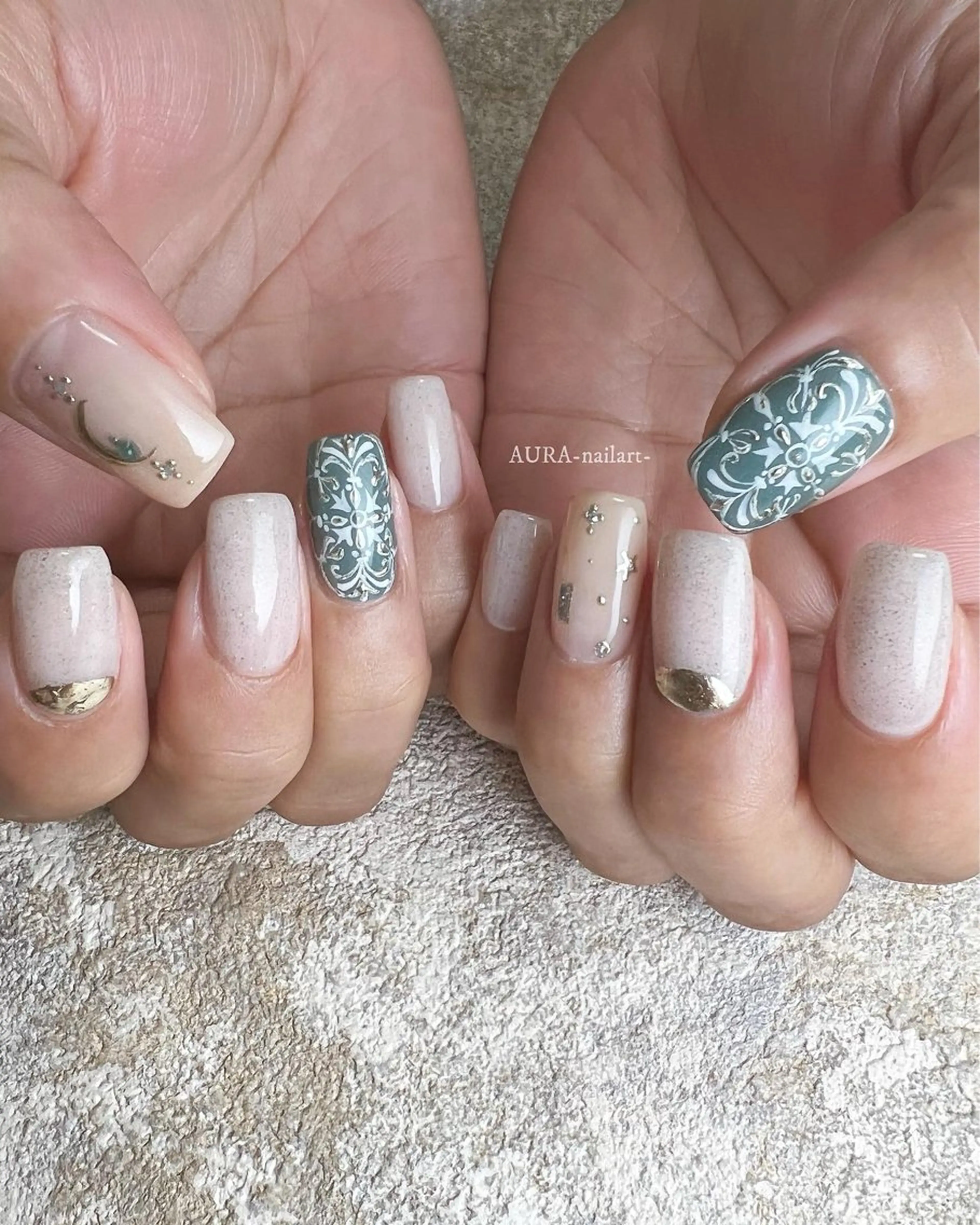 ネイル ハンドネイル フットネイル AURA nailartのネイルデザイン