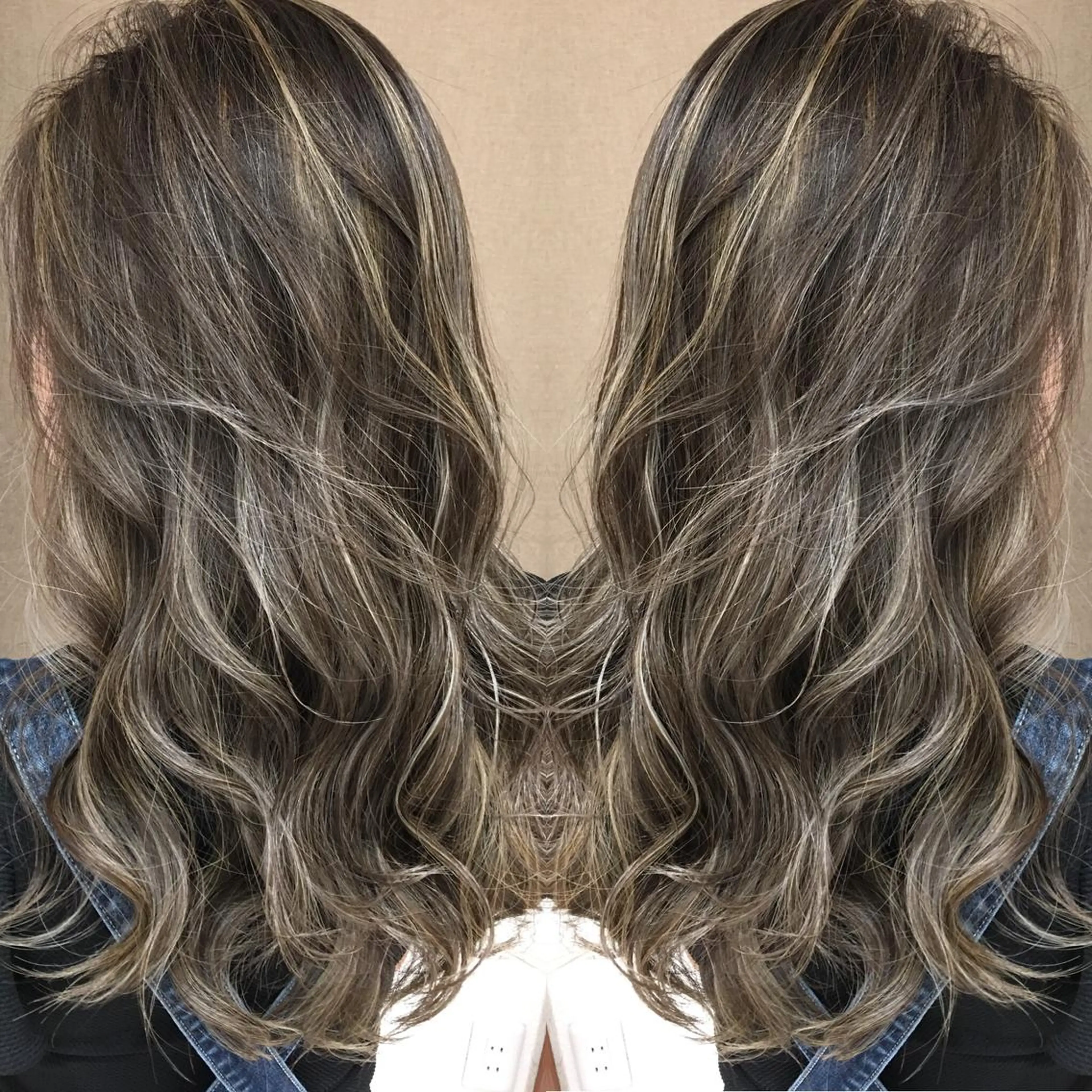 ロング カラー ハイライトカラー 3Dハイライト ハイライト ヘアカラー トリートメント 井上 一平のヘアスタイル