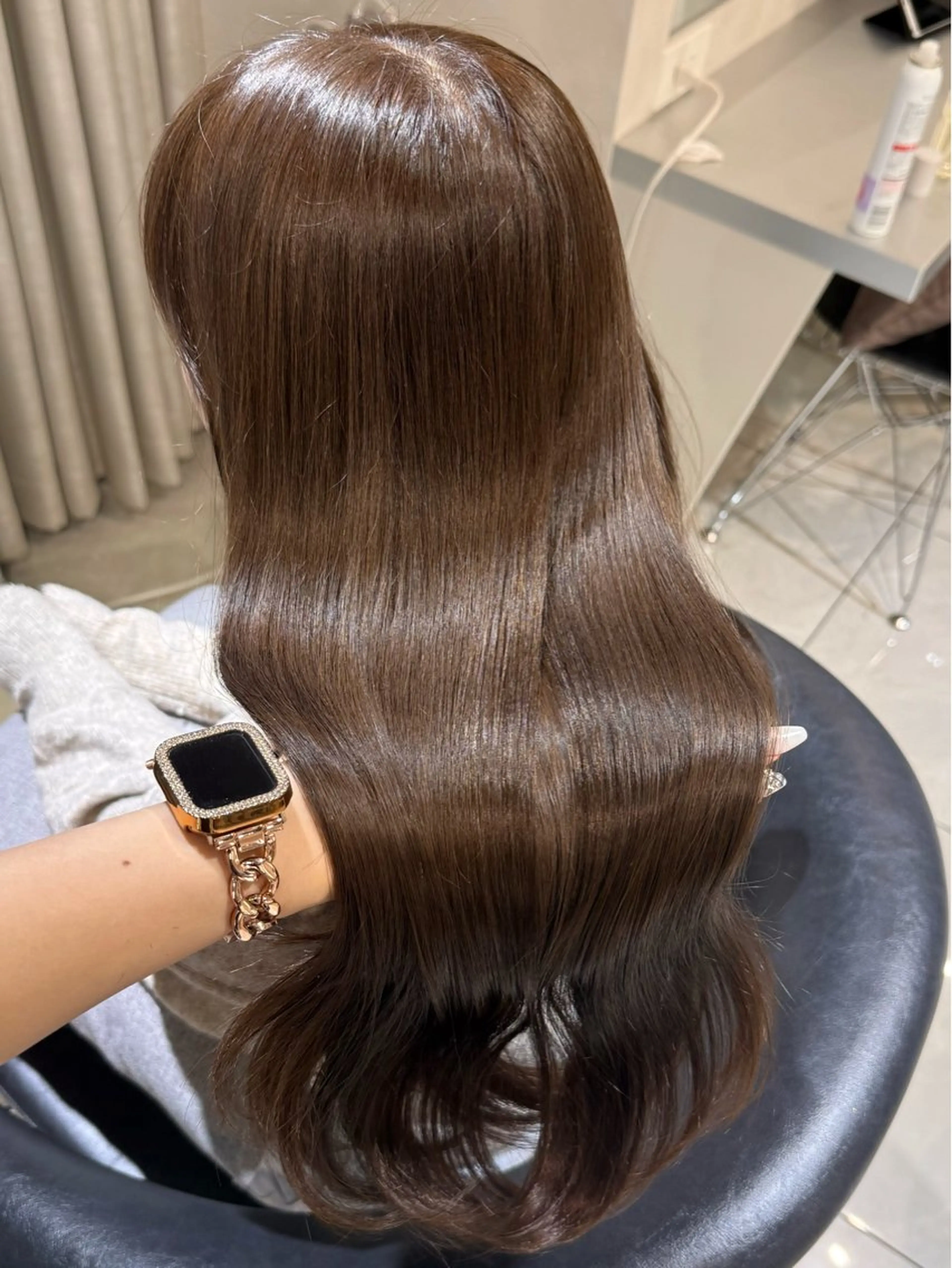 ロング カラー ケアカラー グレージュ カット ヘアカラー トリートメント 韓国ヘア×艶髪🎀 池袋/Rina🩶のヘアスタイル