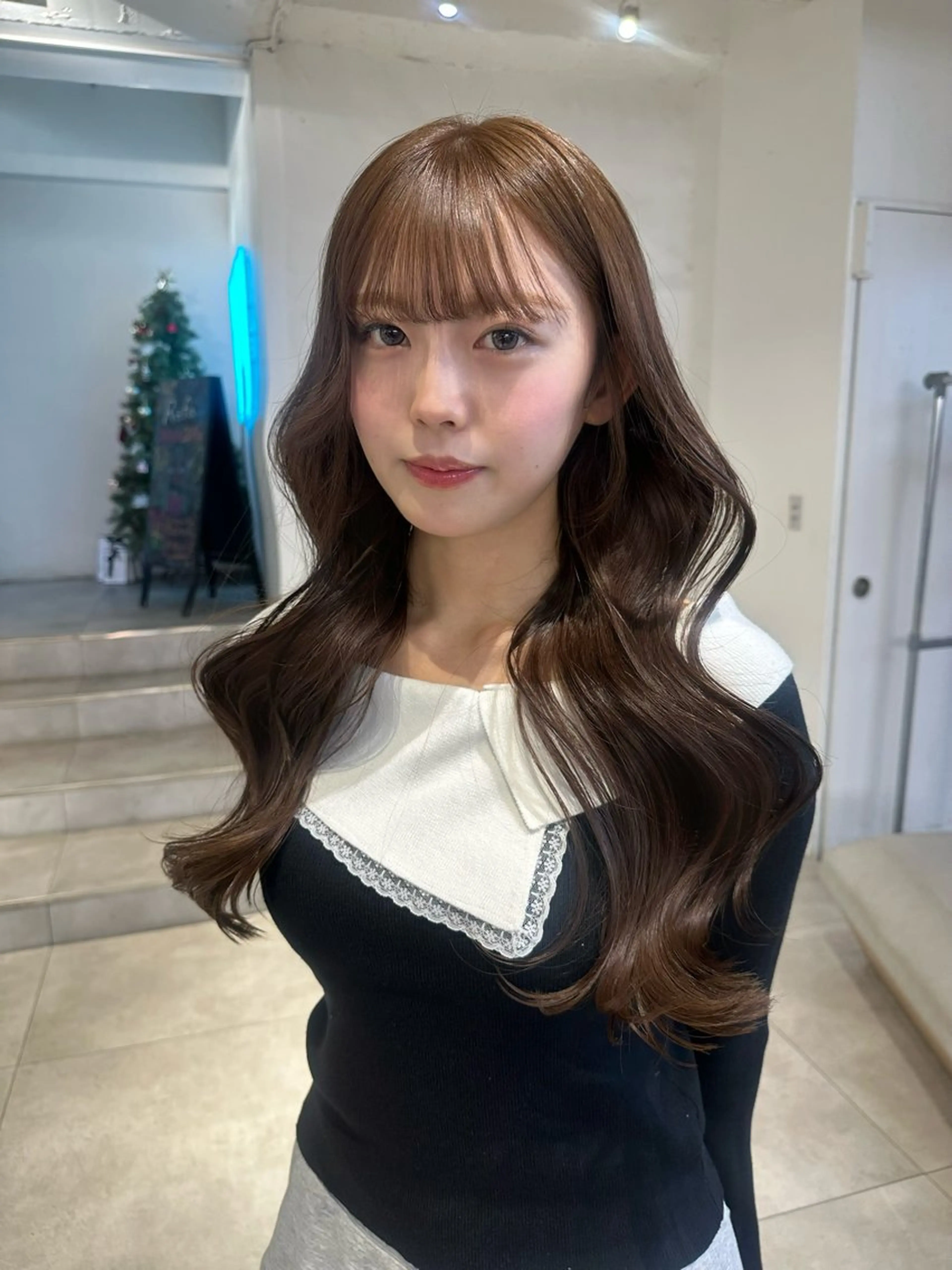 ロング カット ヘアカラー 🎀韓国レイヤー特化 🎀ベージュ/ミクのヘアスタイル