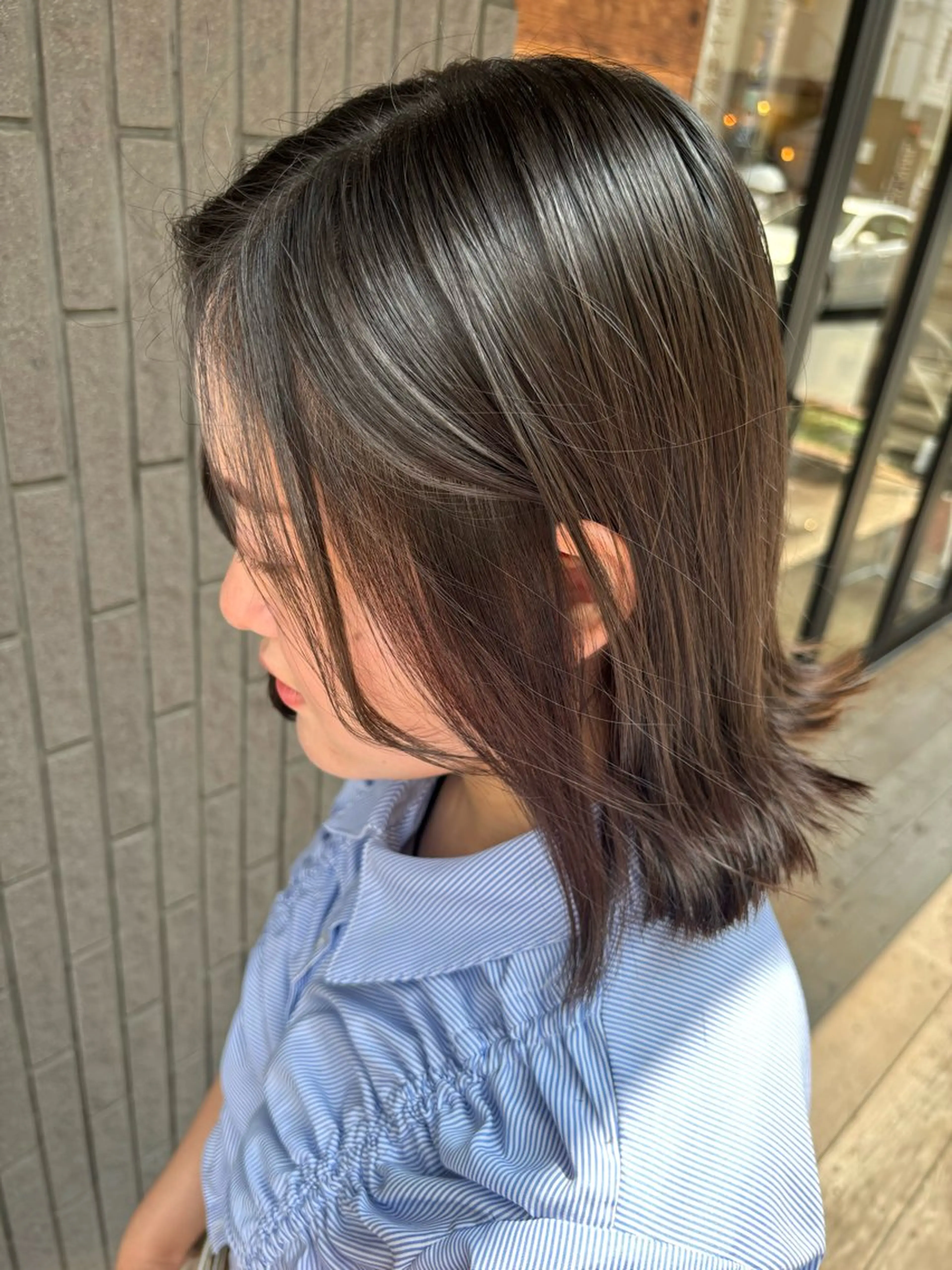 ミディアム ヘアカラー ゆうこ🍀髪質改善/ ストレート/艶カラーのヘアスタイル