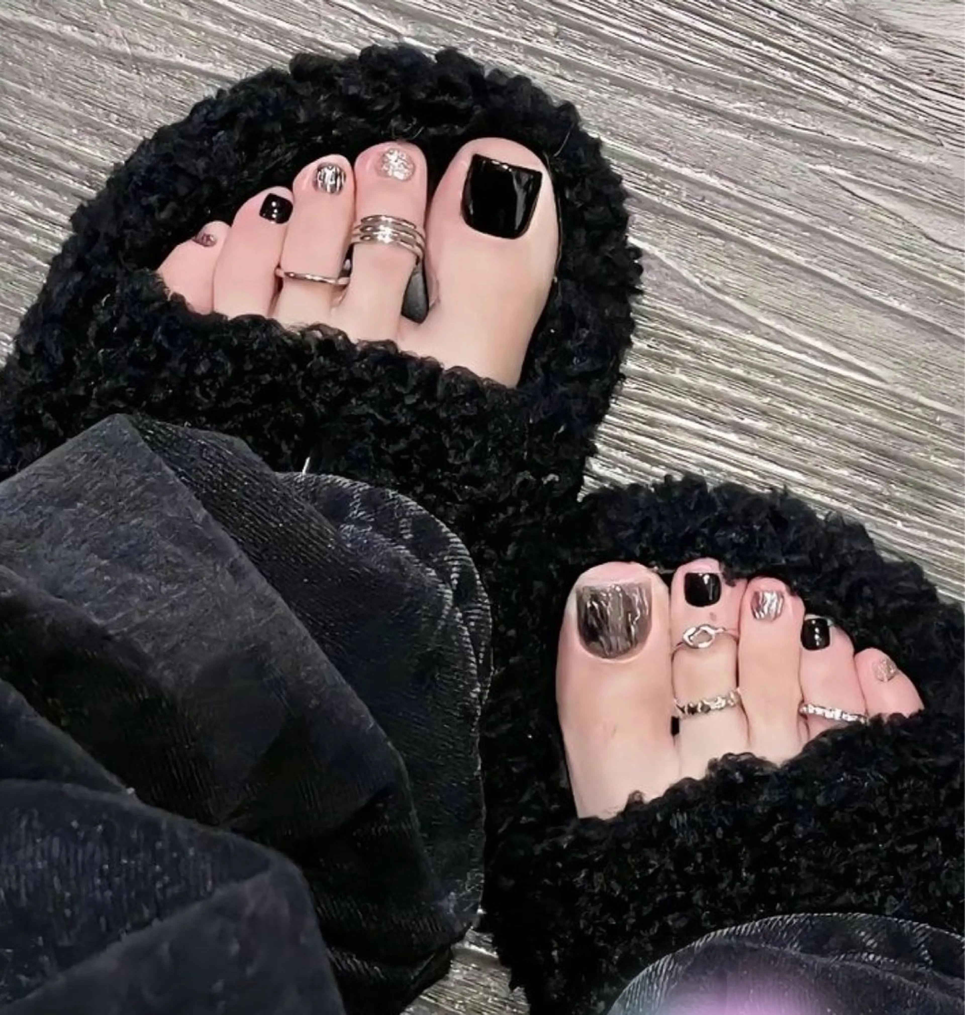 ネイル アートネイル 長さ出し フットネイル フレンチネイル ジェルネイル Kawaii Nail Salon所属・Kawaii-jp Tomisatoのネイルデザイン