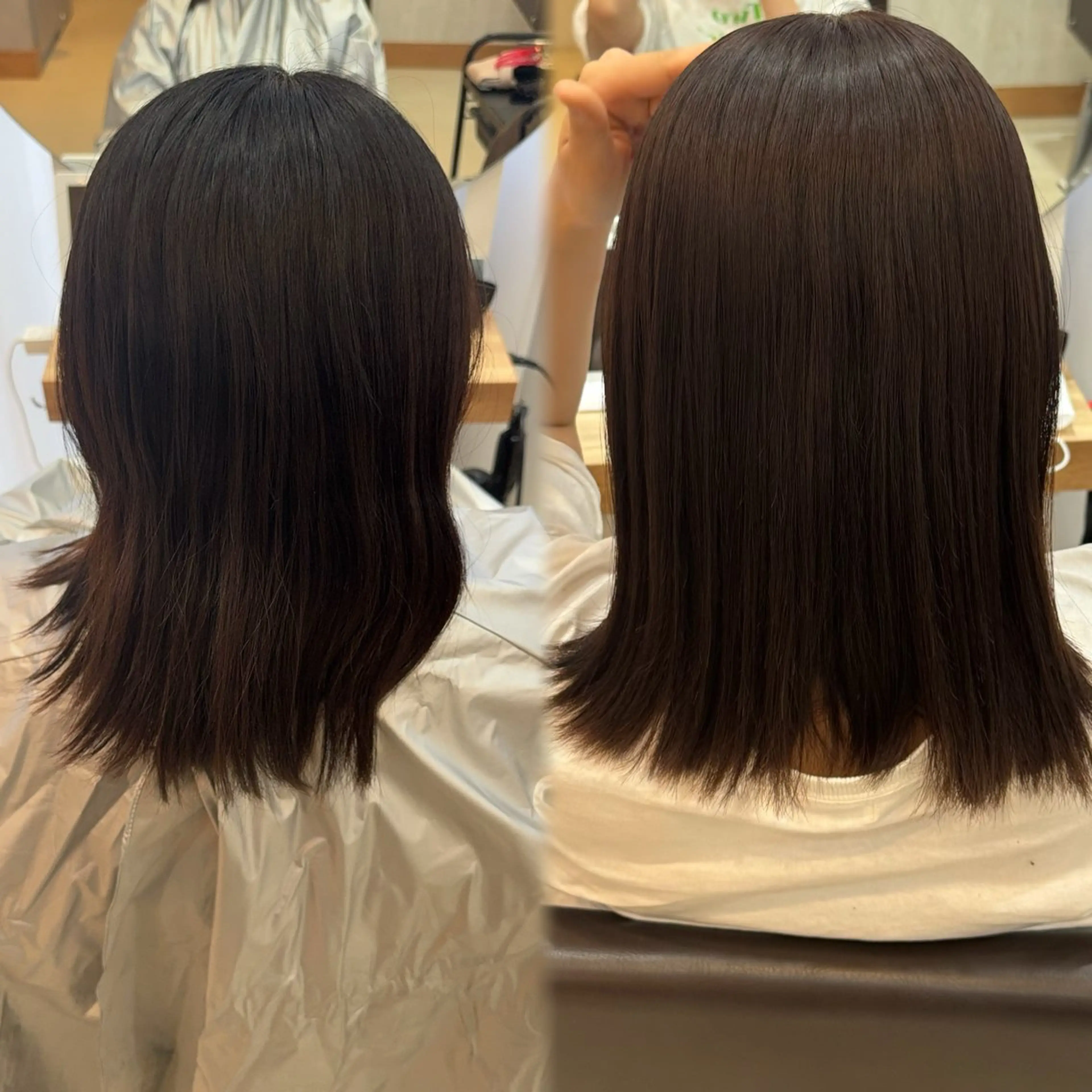 ミディアム ヘアカラー lapereau ayanaのヘアスタイル