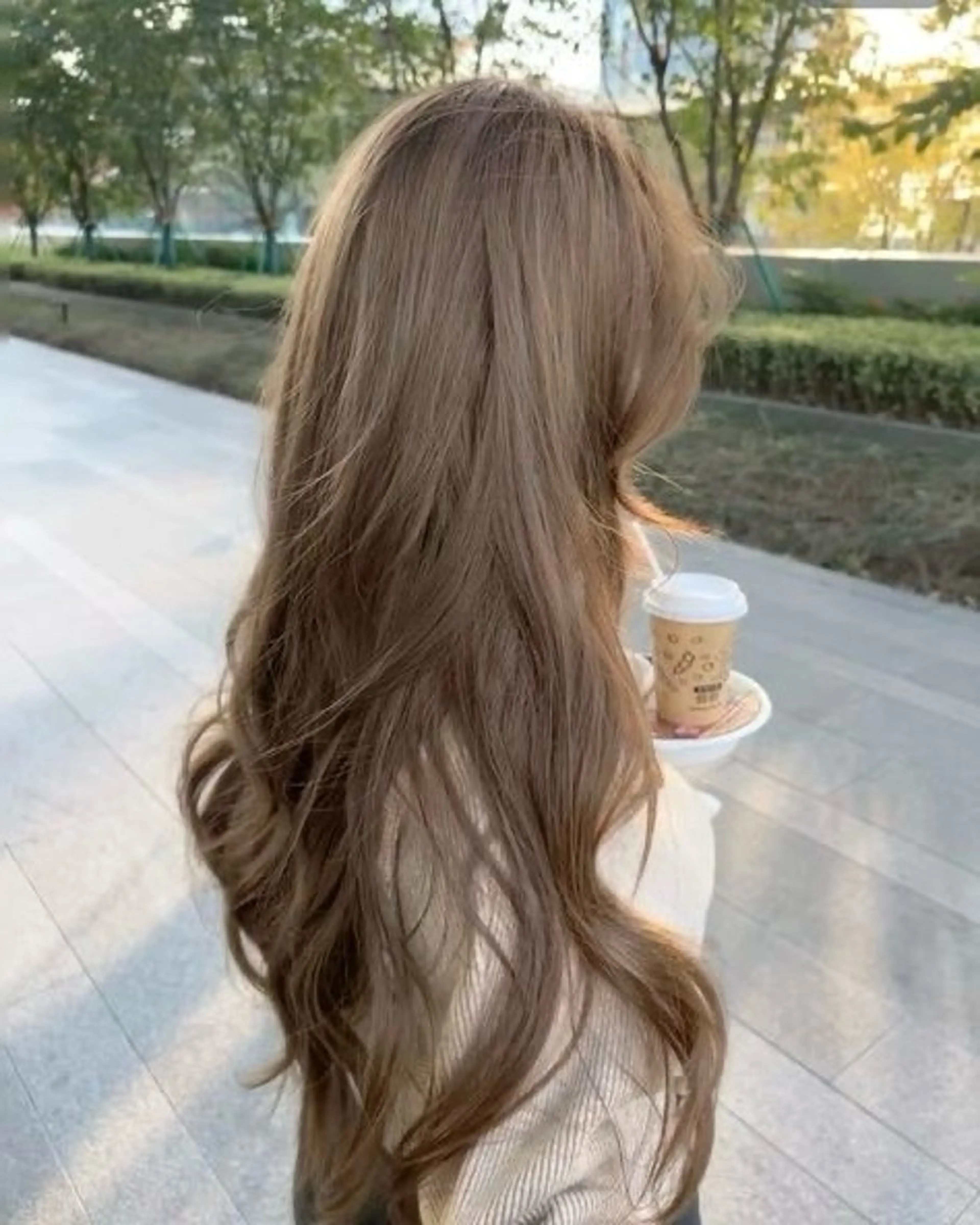 ロング カラー ヘアカラー トリートメント 海外風ブリーチなし 🫒Rion🫒🩶のヘアスタイル