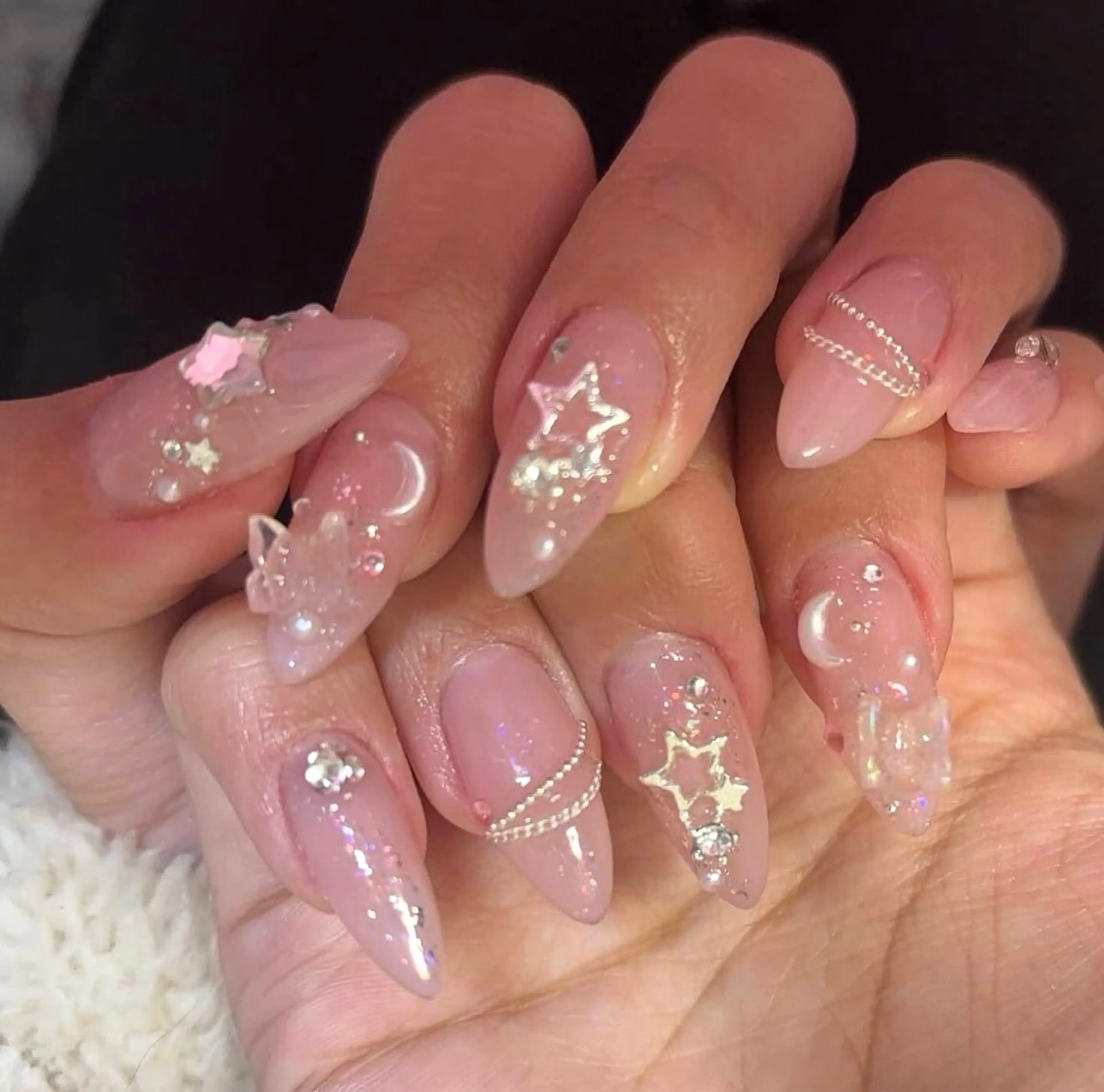 ネイル アニマル柄 オーロラネイル チークネイル フラッシュネイル ジェルネイル ハンドネイル Lyna 池袋のネイルデザイン