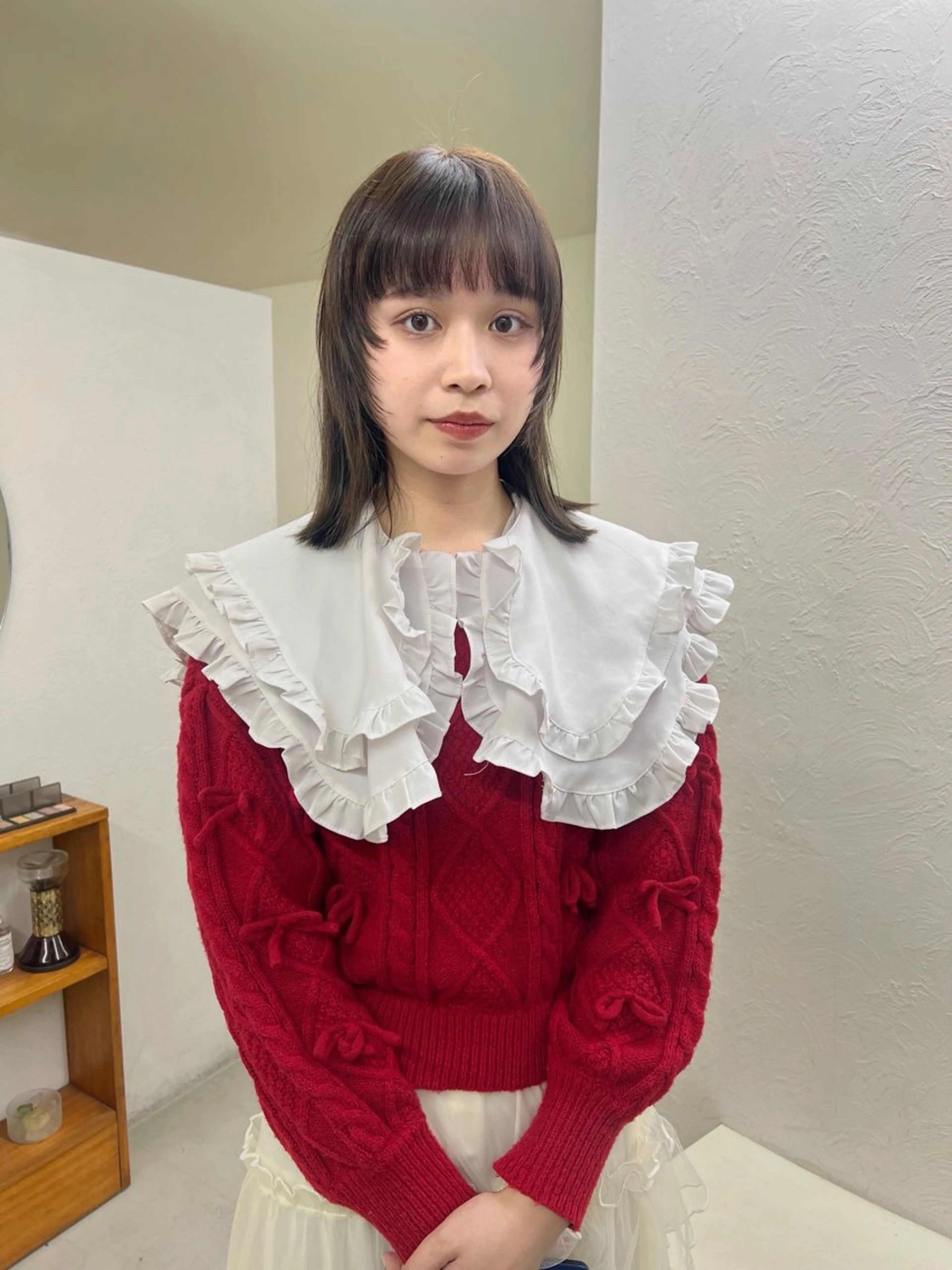 ミディアム カラー 似合わせカット カット ヘアカラー トリートメント 小林 美咲のヘアスタイル