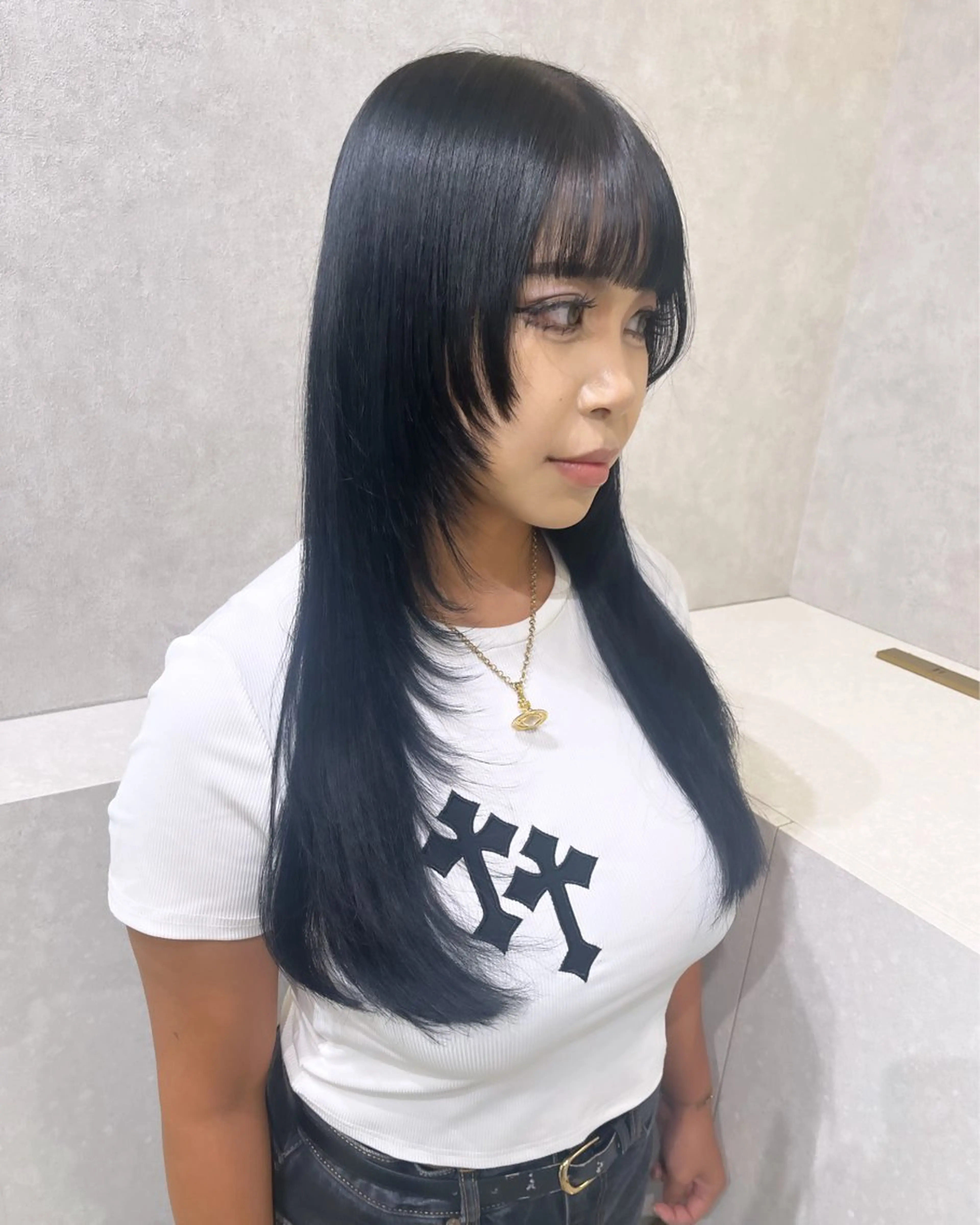 ロング カラー カット ヘアカラー トリートメント 韓国ヘア🇰🇷艶髪 カラー/yui‎💎のヘアスタイル