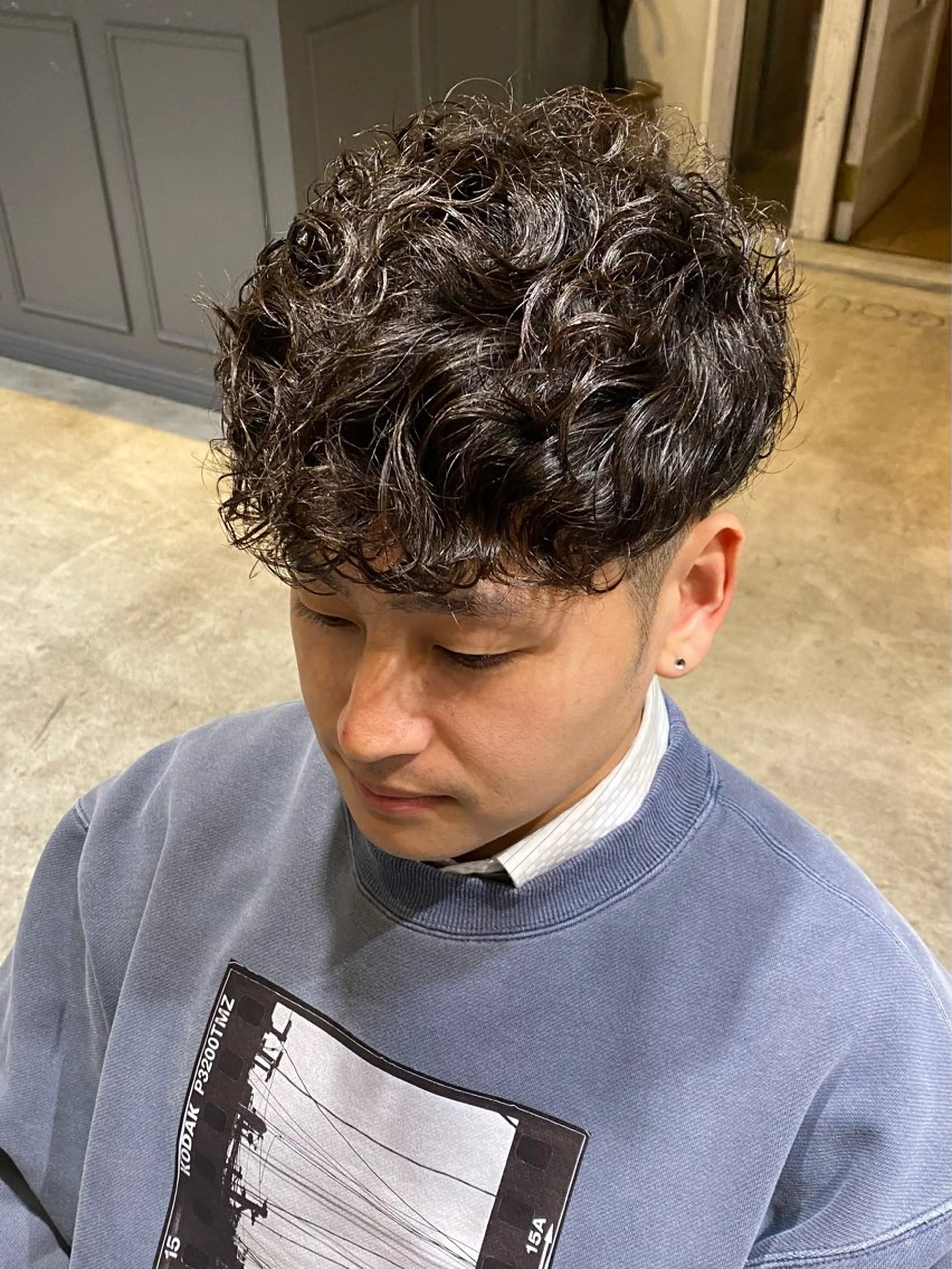 メンズ スペインカール 鈴木 雅也　大宮メンズ✂️のヘアスタイル