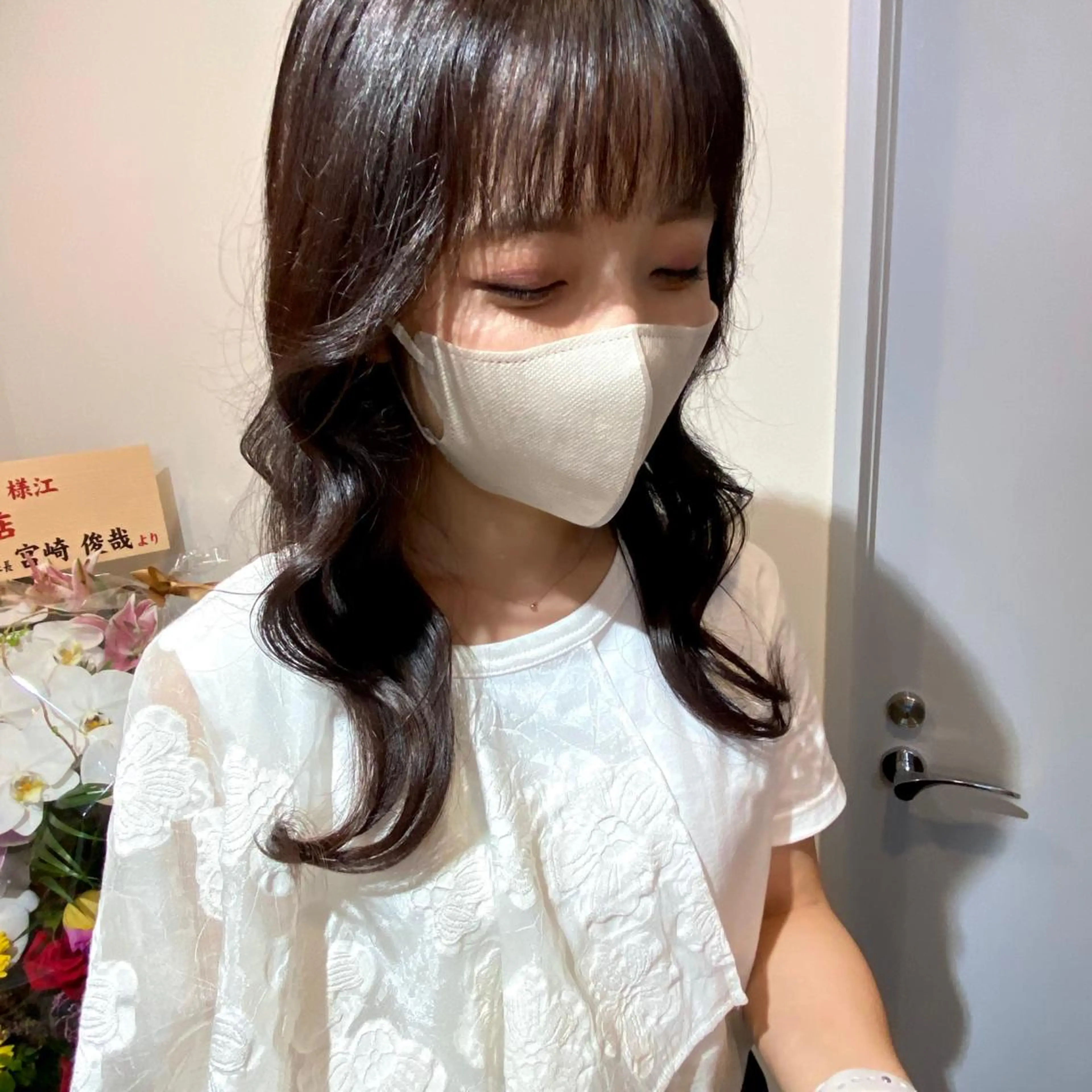 セミロング カラー ベージュカラー ブリーチ ケアブリーチ 透明感カラー ダブルカラー mai 🥀 パーマモデル募集🌀のヘアスタイル