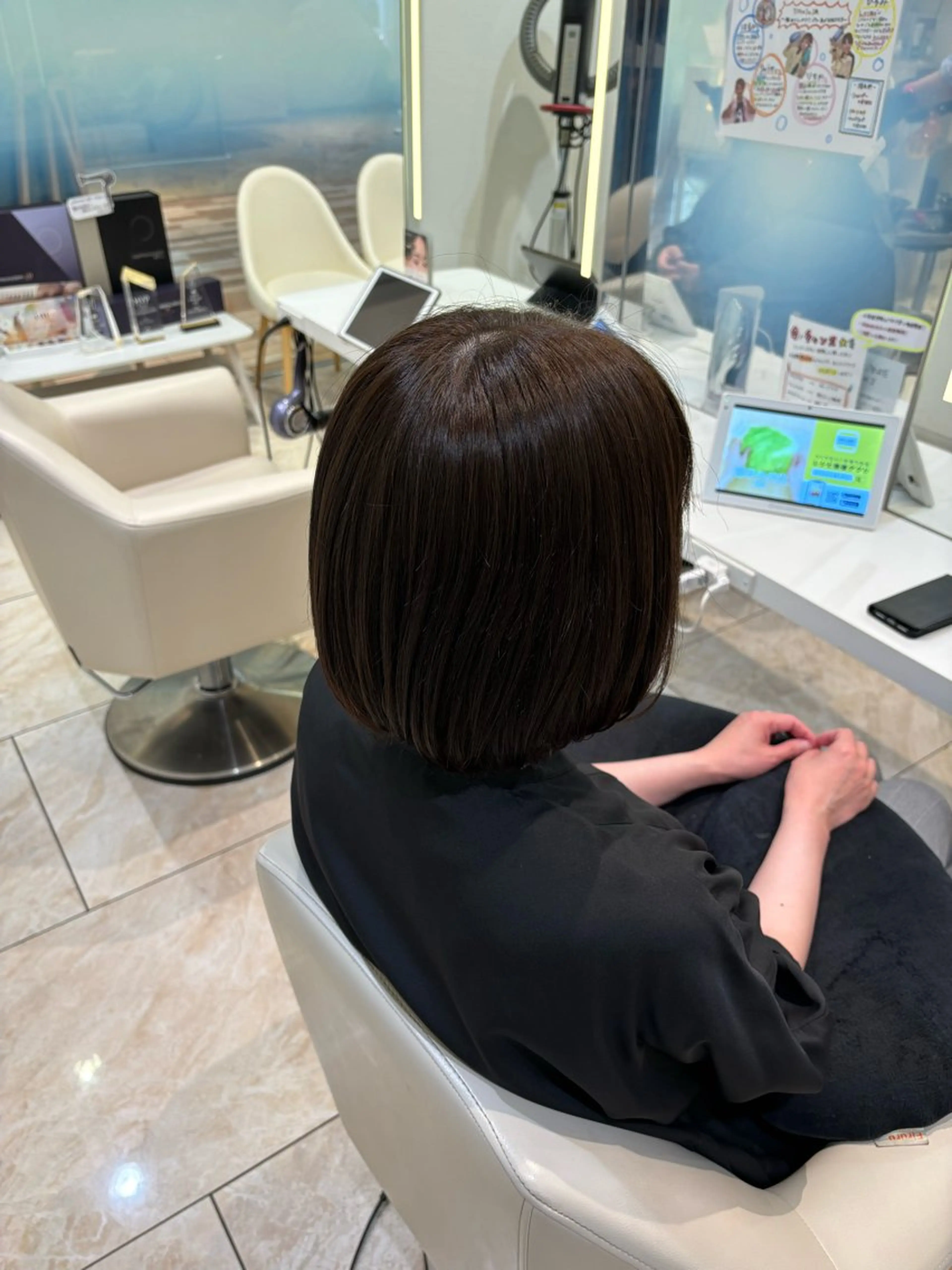 ミディアム カラー 透明感カラー グレージュ オリーブグレージュ オリーブグレー miho‪𓂃 ANNETTAのヘアスタイル