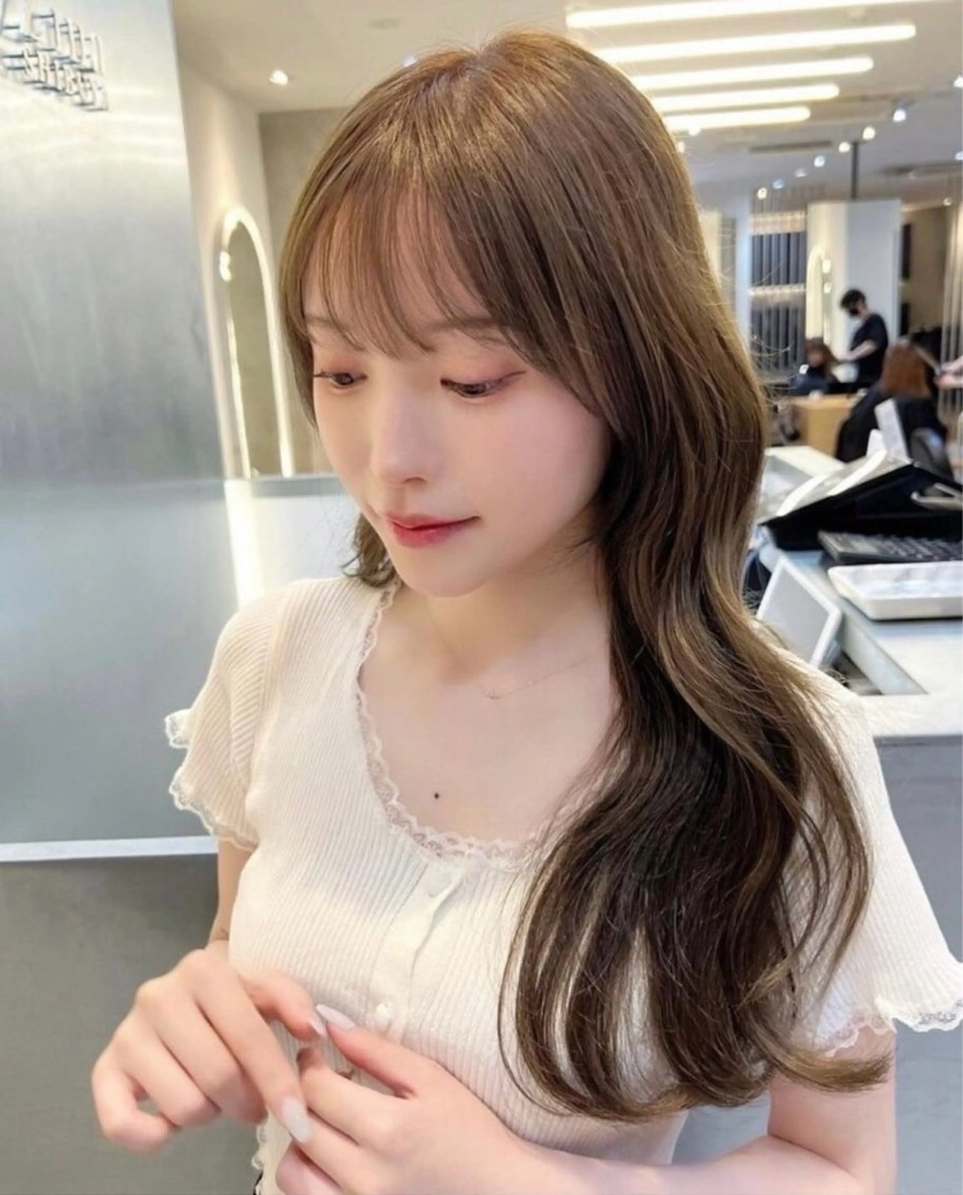 ロング カット トリートメント 👑人気韓国ヘア👑 髪質改善Zina真鍋のヘアスタイル