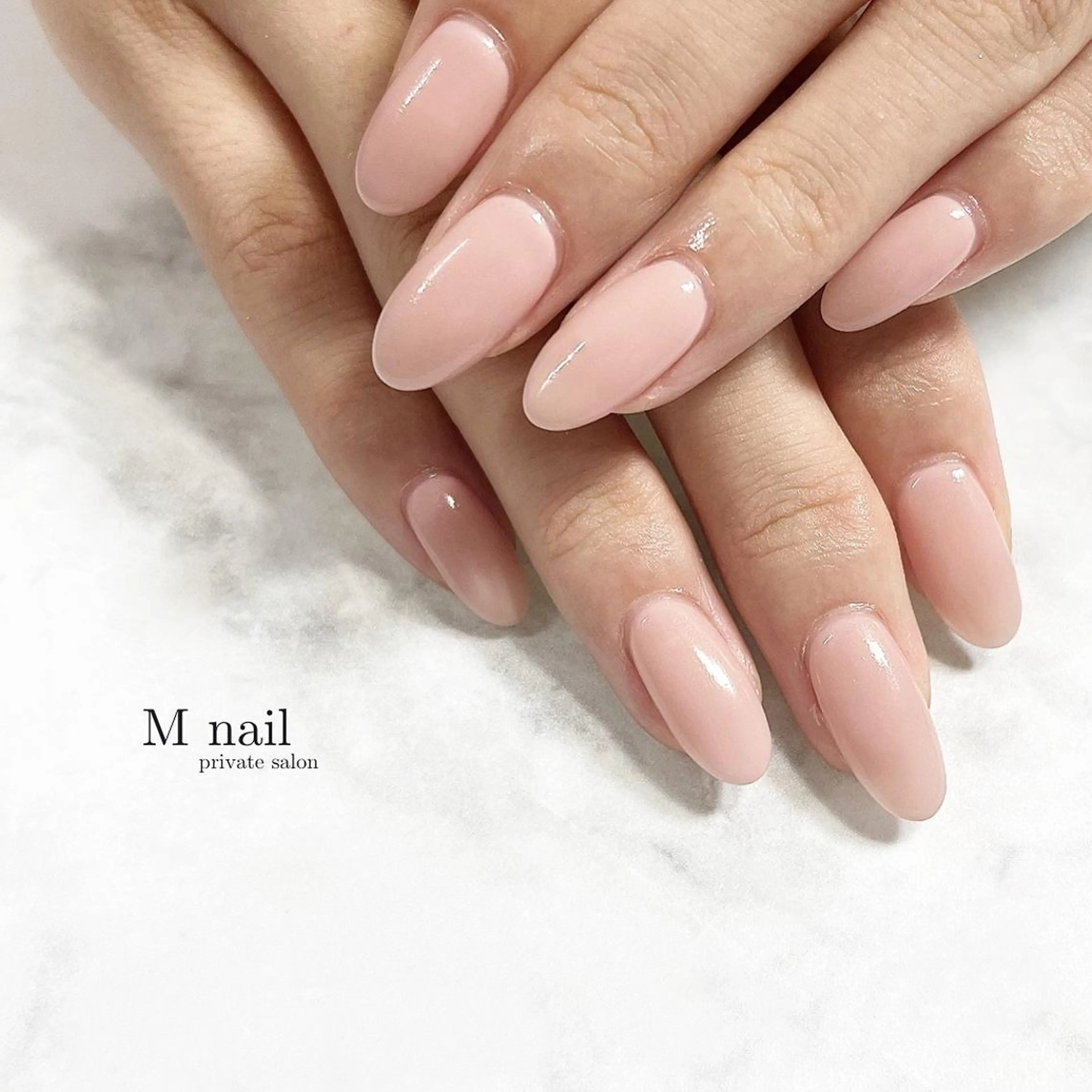 ネイル 長さ出し ハンドネイル M　nail所属・M nailのネイルデザイン