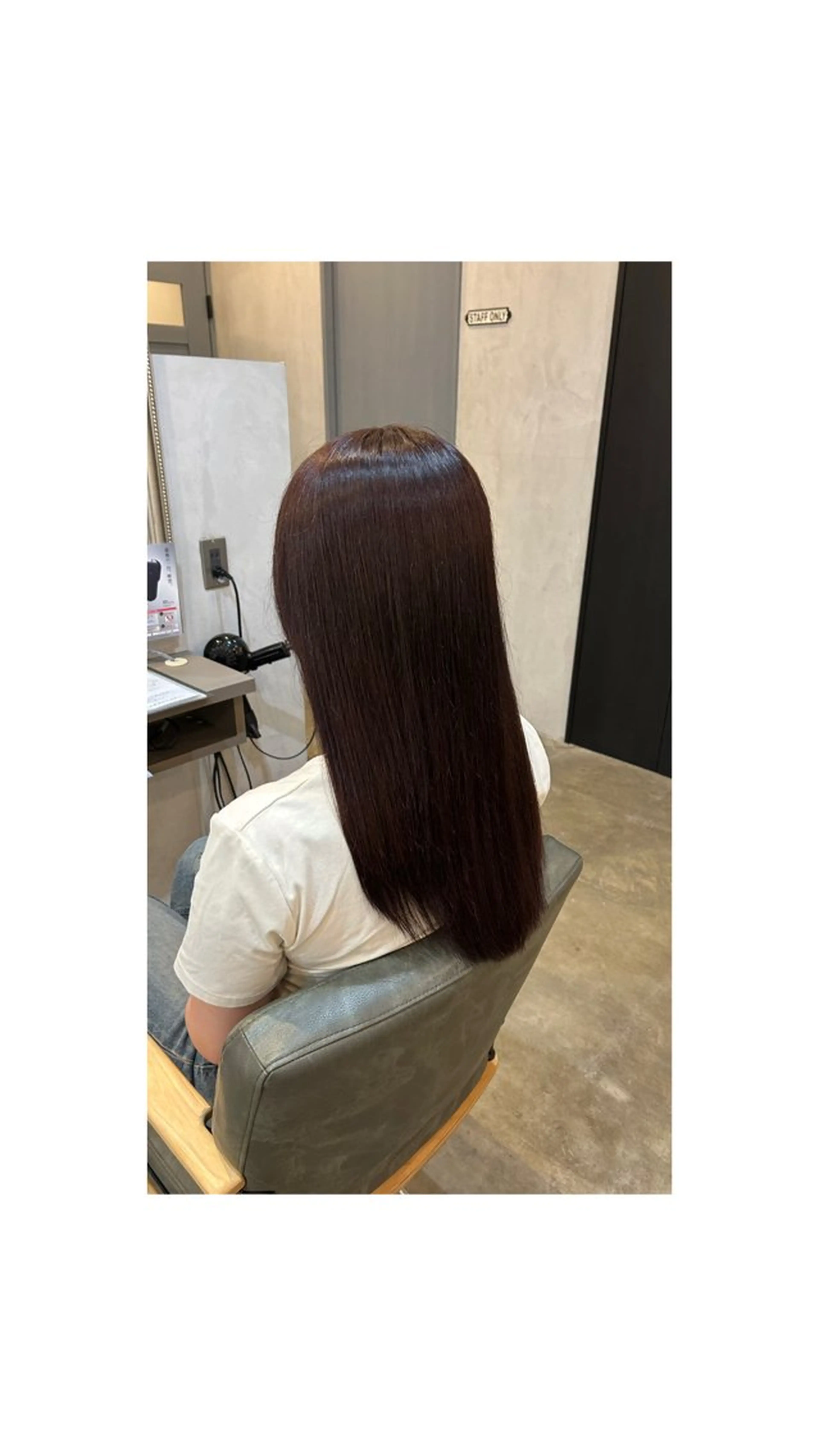 ロング カラー ブラウンカラー ピンクカラー ヘアカラー 長谷川 楓恋のヘアスタイル