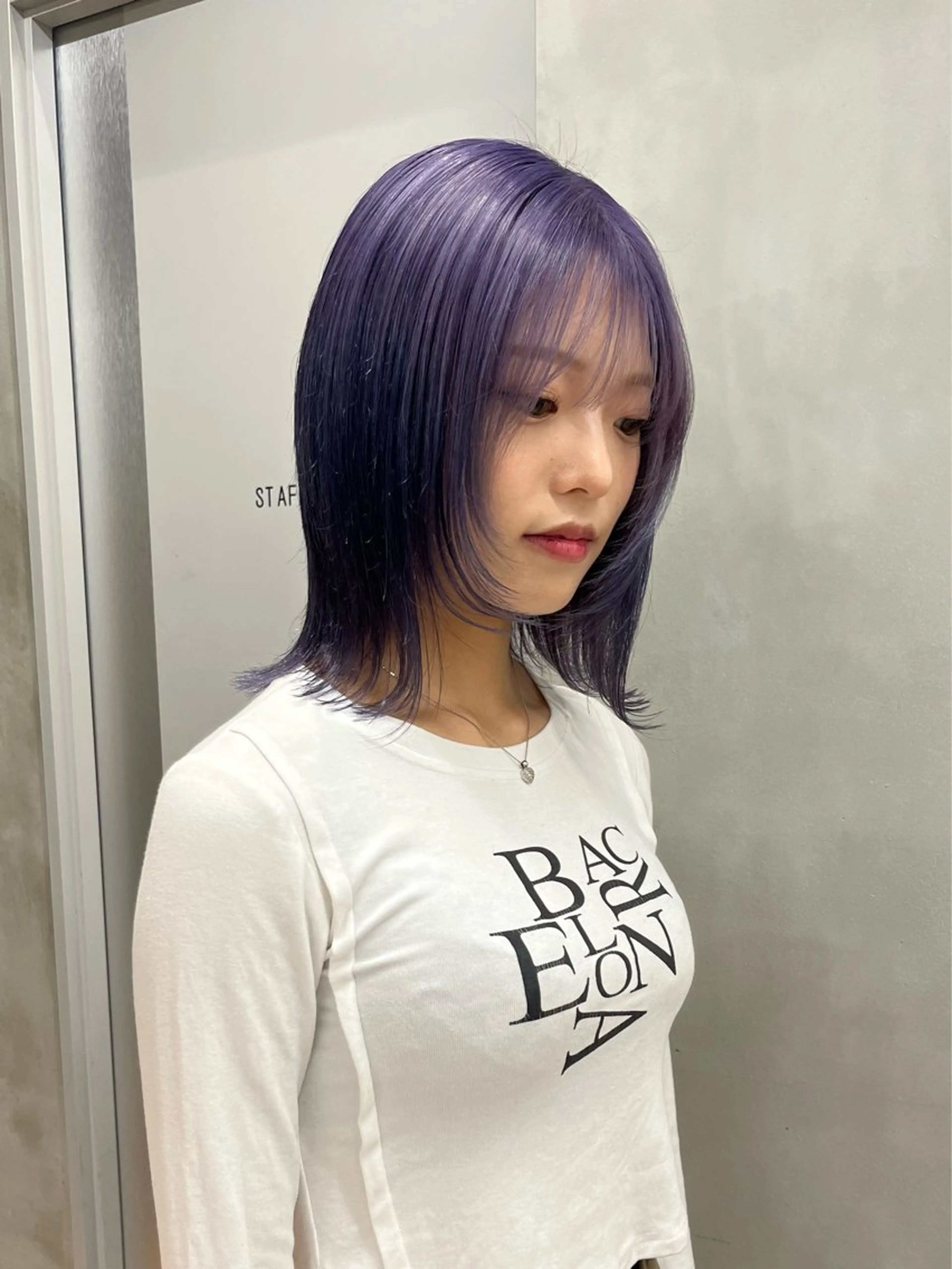 ミディアム キッズ カット ヘアカラー トリートメント 韓国ボブ&顔まわり レイヤー♡TOMOEのヘアスタイル