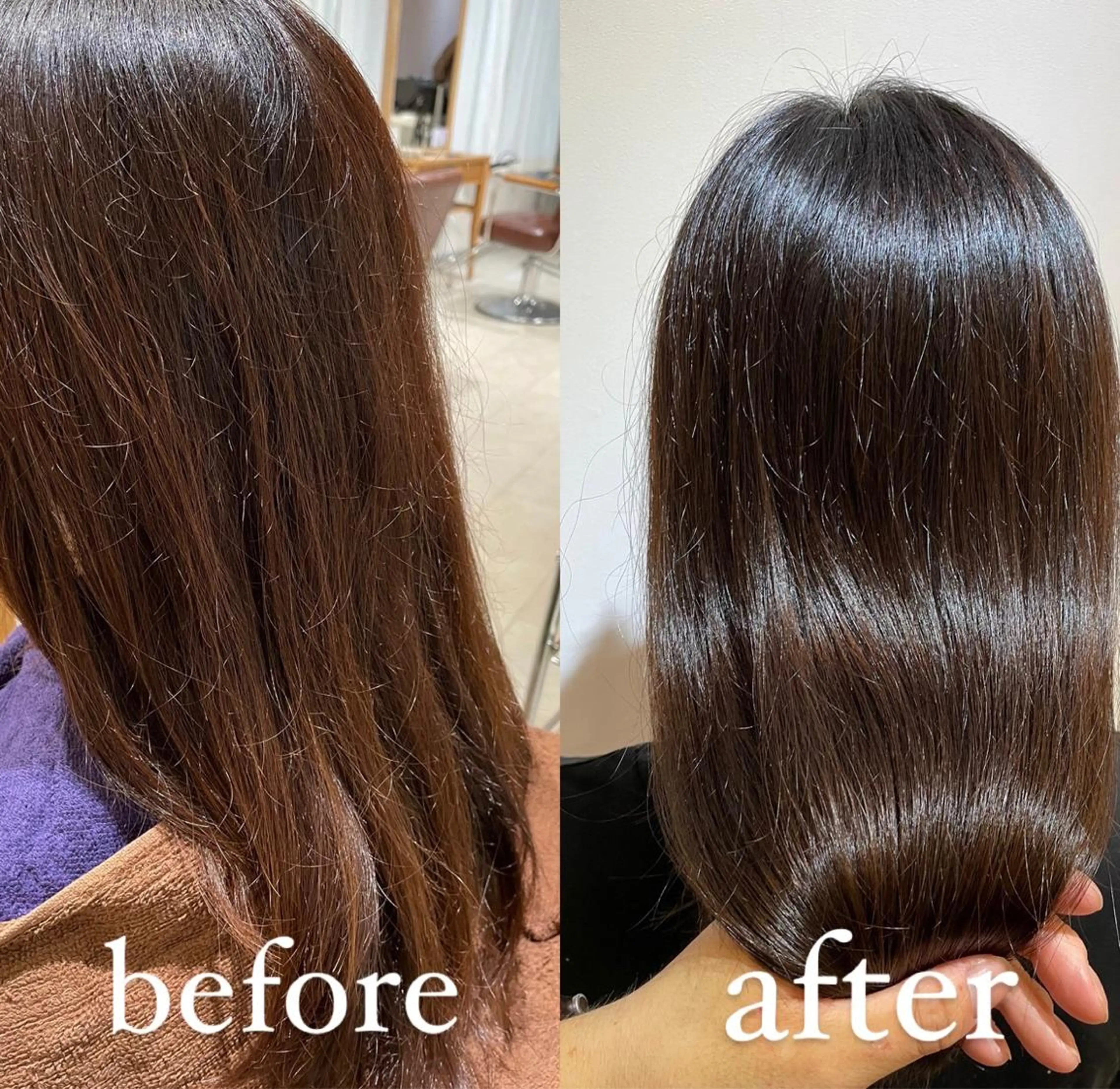 セミロング カラー 髪質改善 過去一の柔髪ヘア 🌿IVYjoureのヘアスタイル