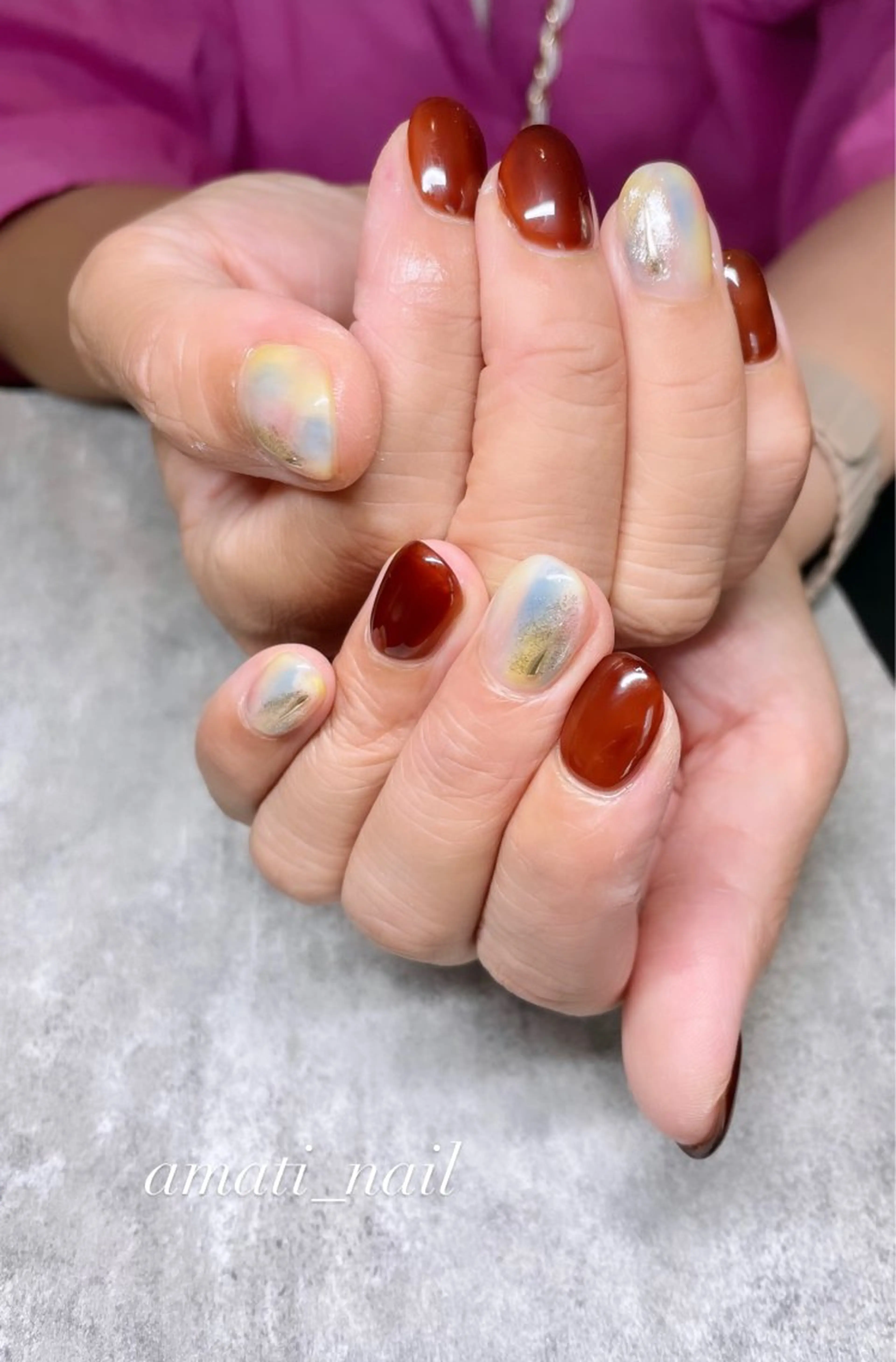 ネイル フットネイル ジェルネイル マグネットネイル ミラーネイル ニュアンスネイル ハンドネイル amati_nail TAKAKOのネイルデザイン