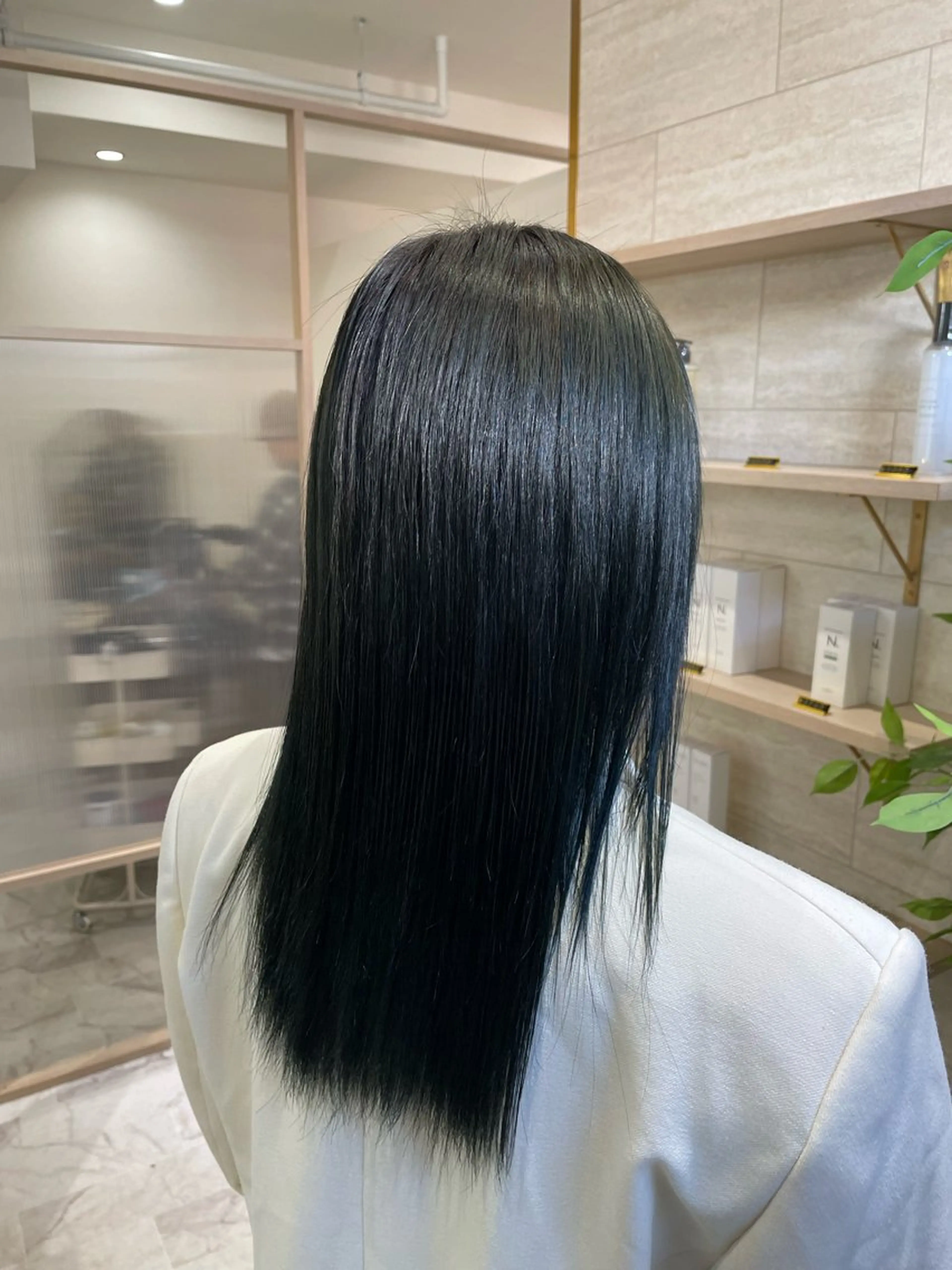 セミロング カラー グレージュ オリーブグレージュ オリーブグレー Zina熊本/山下 開世/縮毛矯正のヘアスタイル