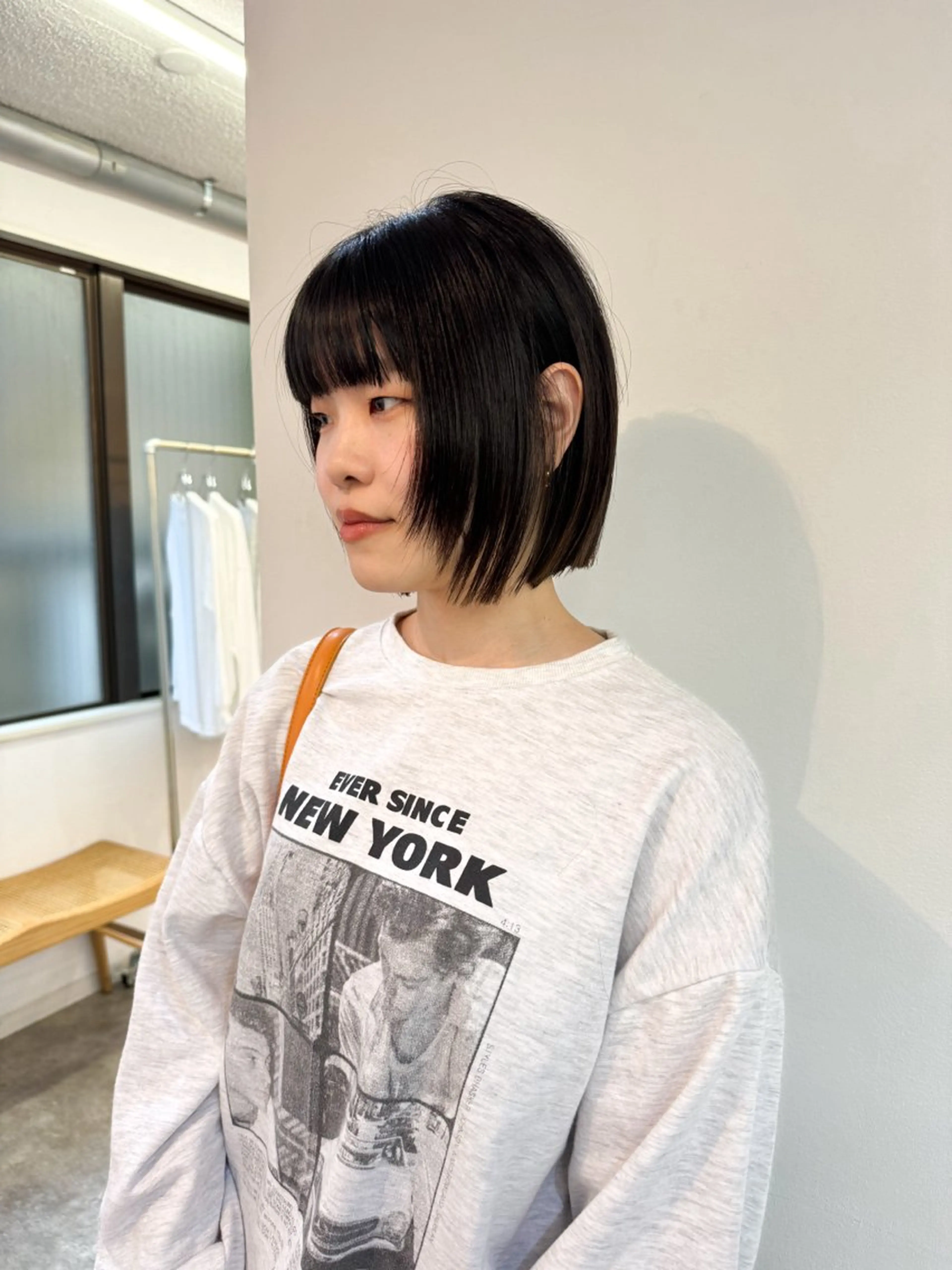 ミディアム ボブ レイヤーカット カット ヘアカラー トリートメント Seeknext // Rukaのヘアスタイル