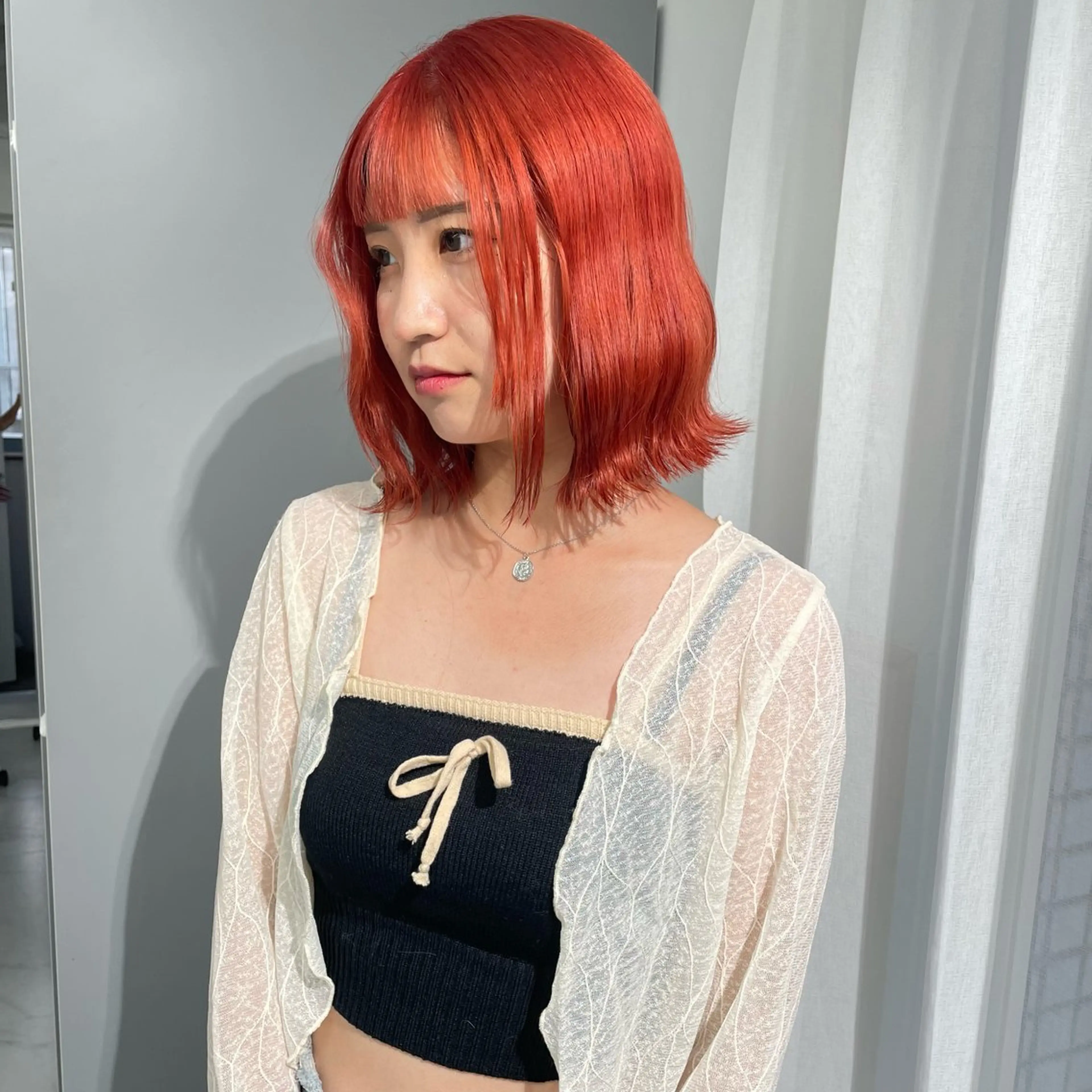 ミディアム カラー ヘアカラー ハイトーン/ボブ /HBL/AYUNAのヘアスタイル