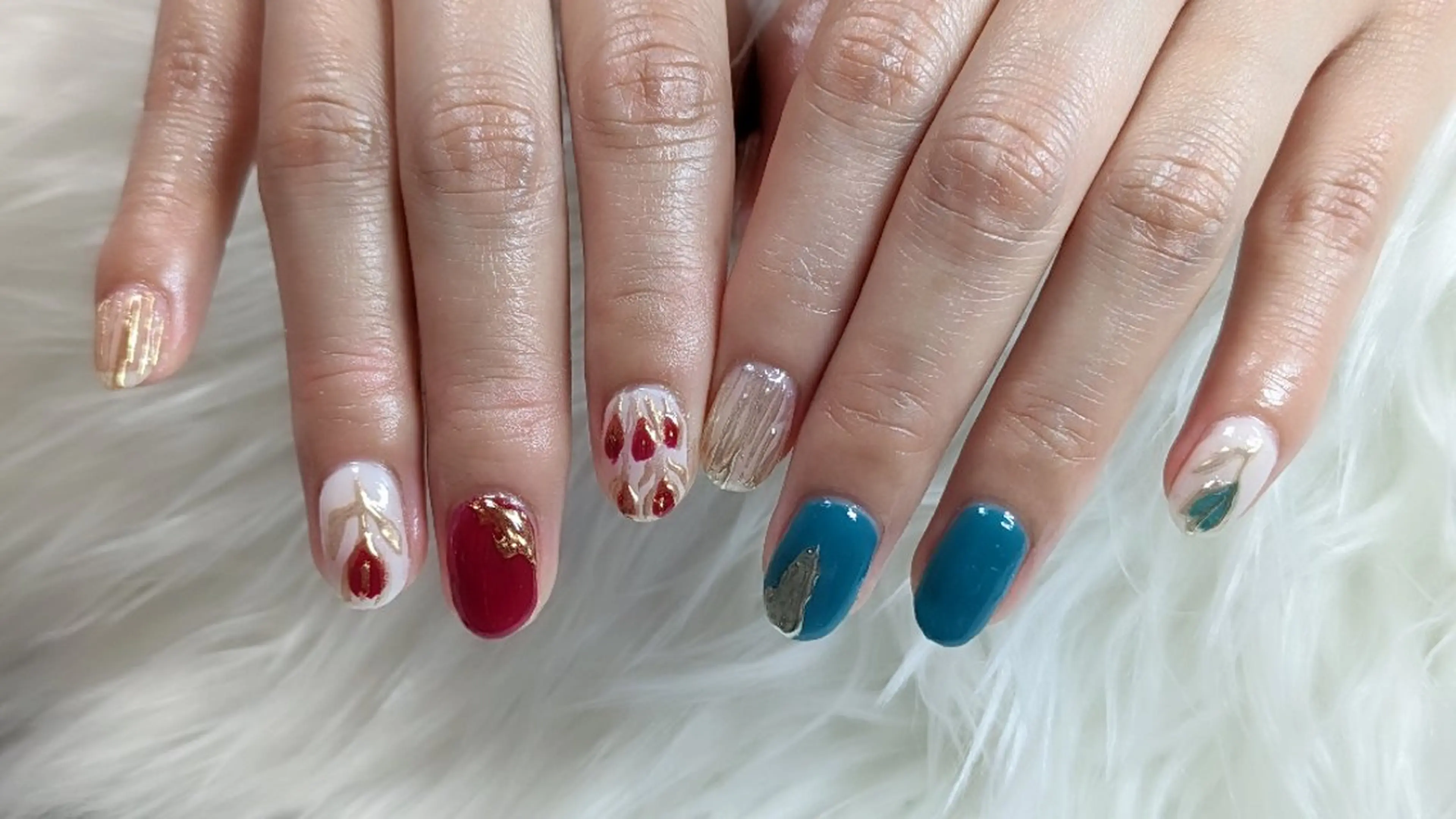 ネイル マグネットネイル 春ネイル m&pPrivate nailsalonのネイルデザイン