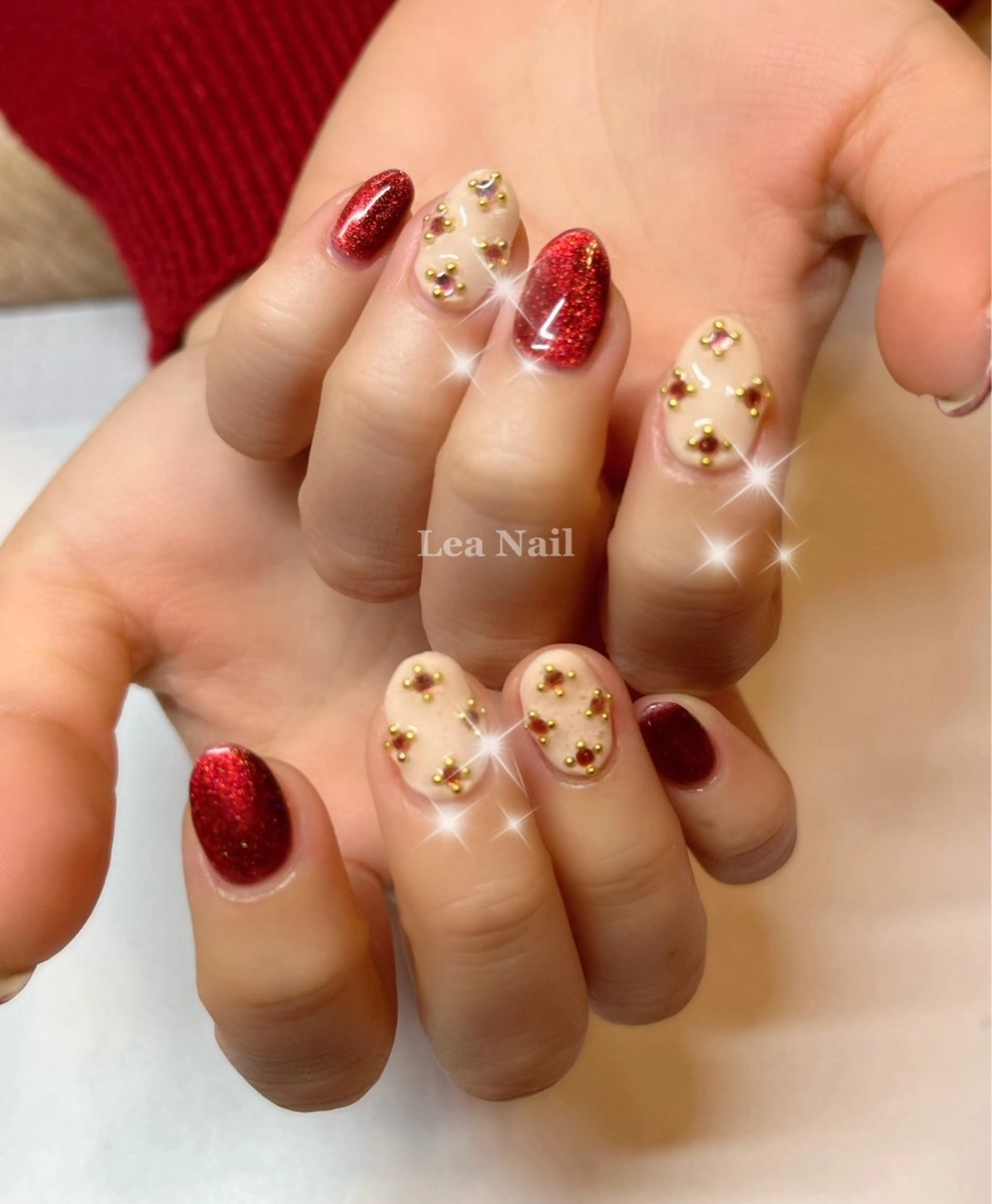 ネイル マグネットネイル ストーンネイル Lea Nailのネイルデザイン