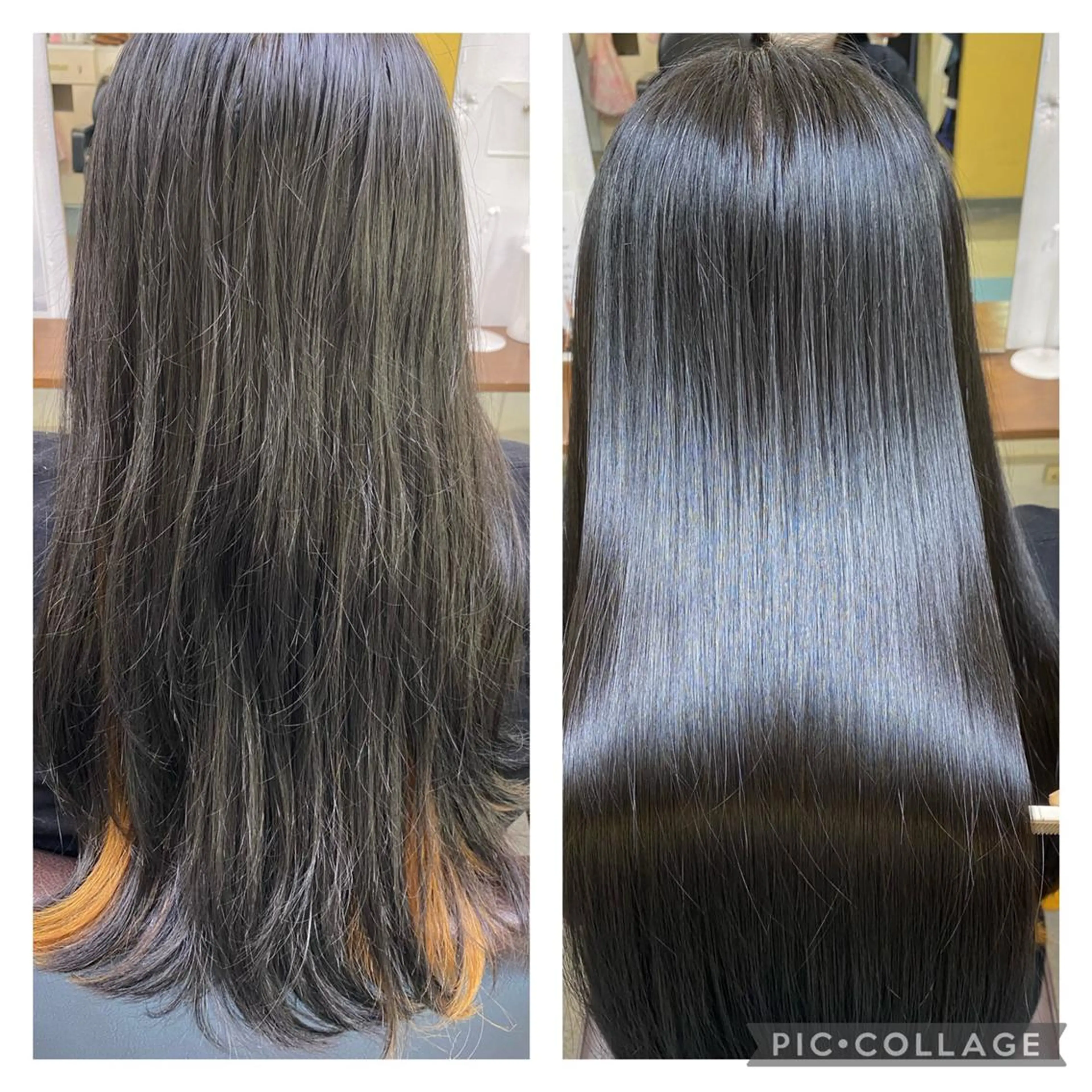 セミロング 髪質改善 根本 愛優のヘアスタイル