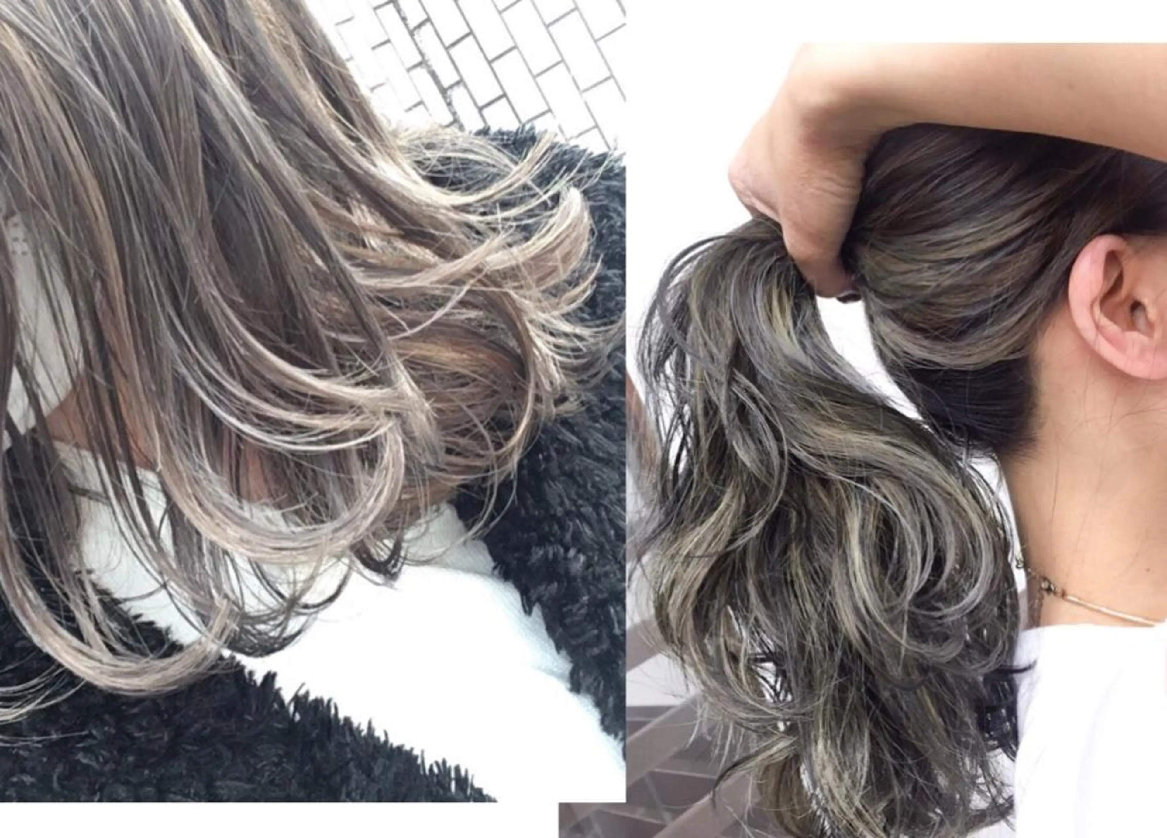 ロング ハイライト ブリーチ無しカラー 👑店長　平松　由のヘアスタイル