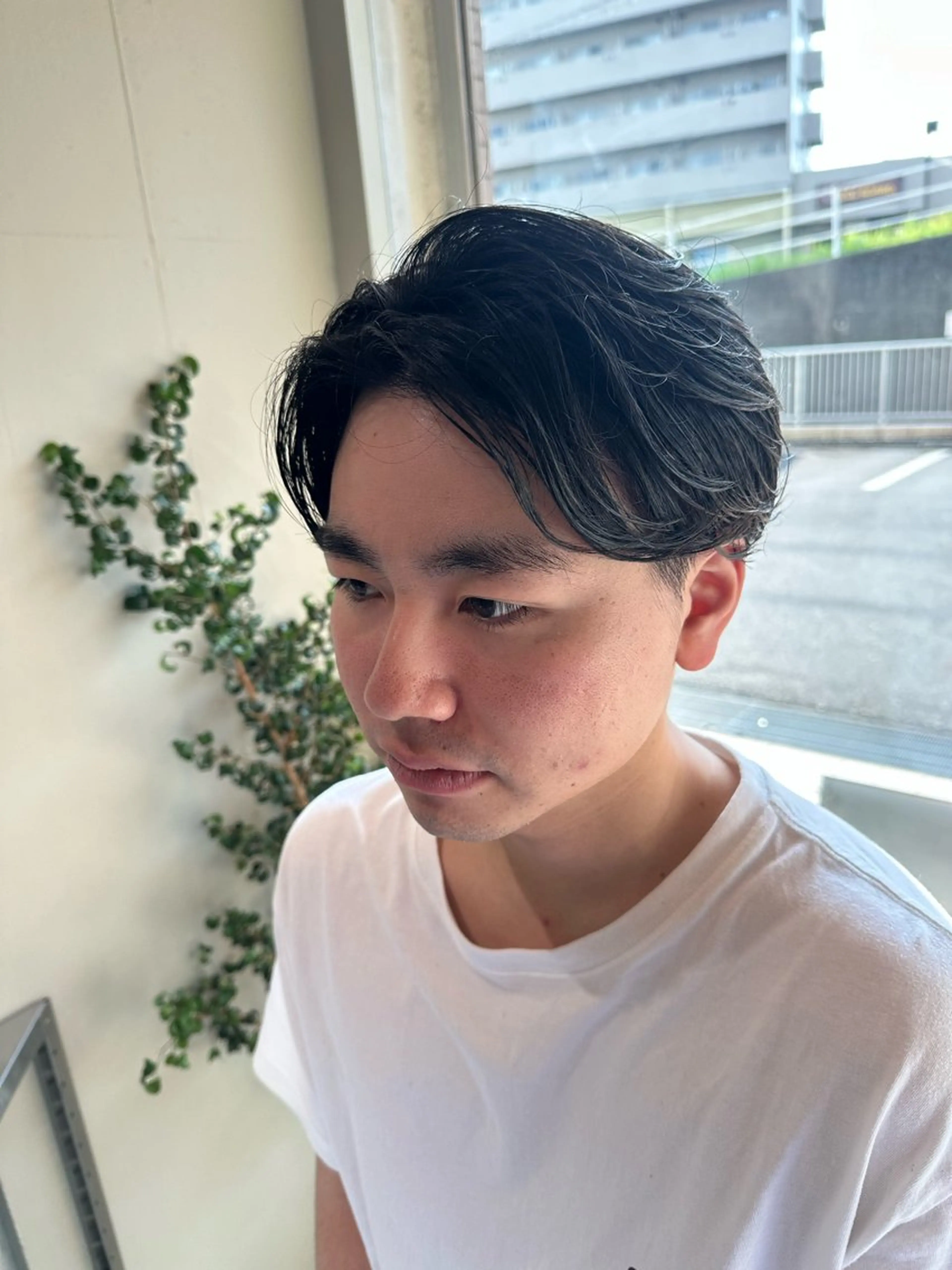 パーマ メンズ カット パーマ 加納 孝也のヘアスタイル
