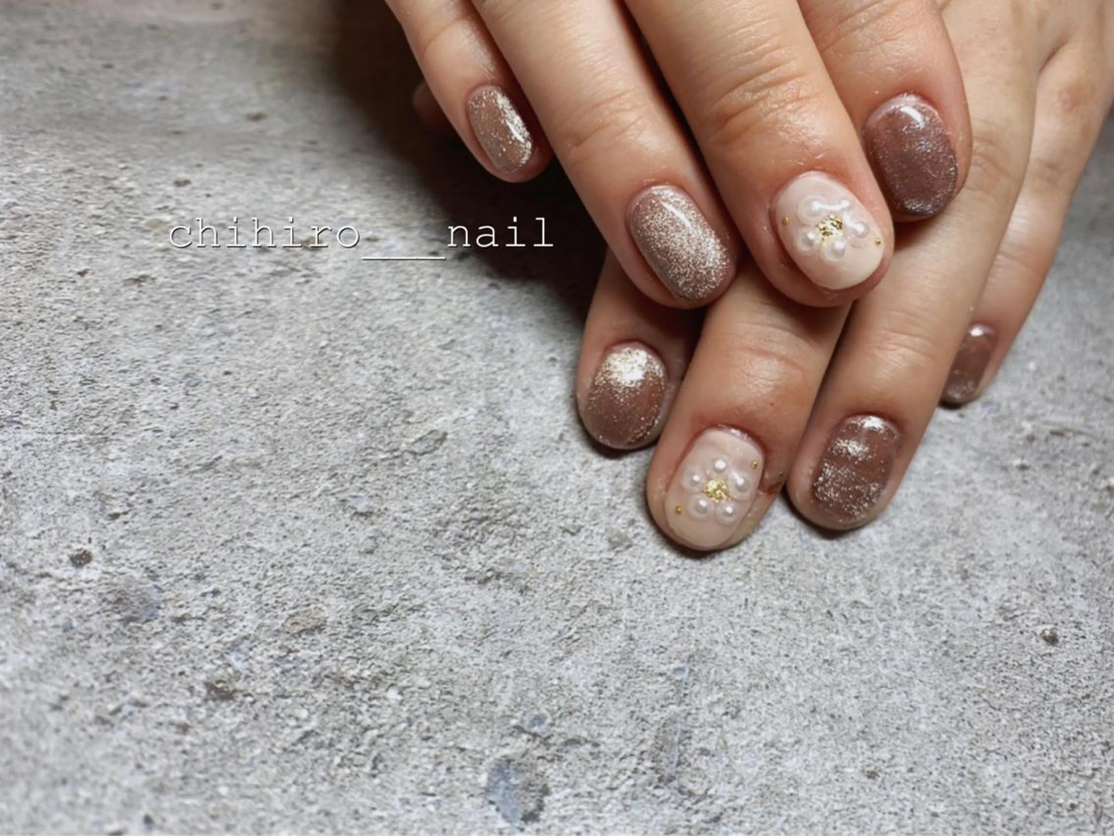 ショート カラー ネイル アートネイル フレンチネイル ジェルネイル マグネットネイル ニュアンスネイル ハンドネイル beauty salon ma'am所属・chihiro 小路ネイルのネイルデザイン