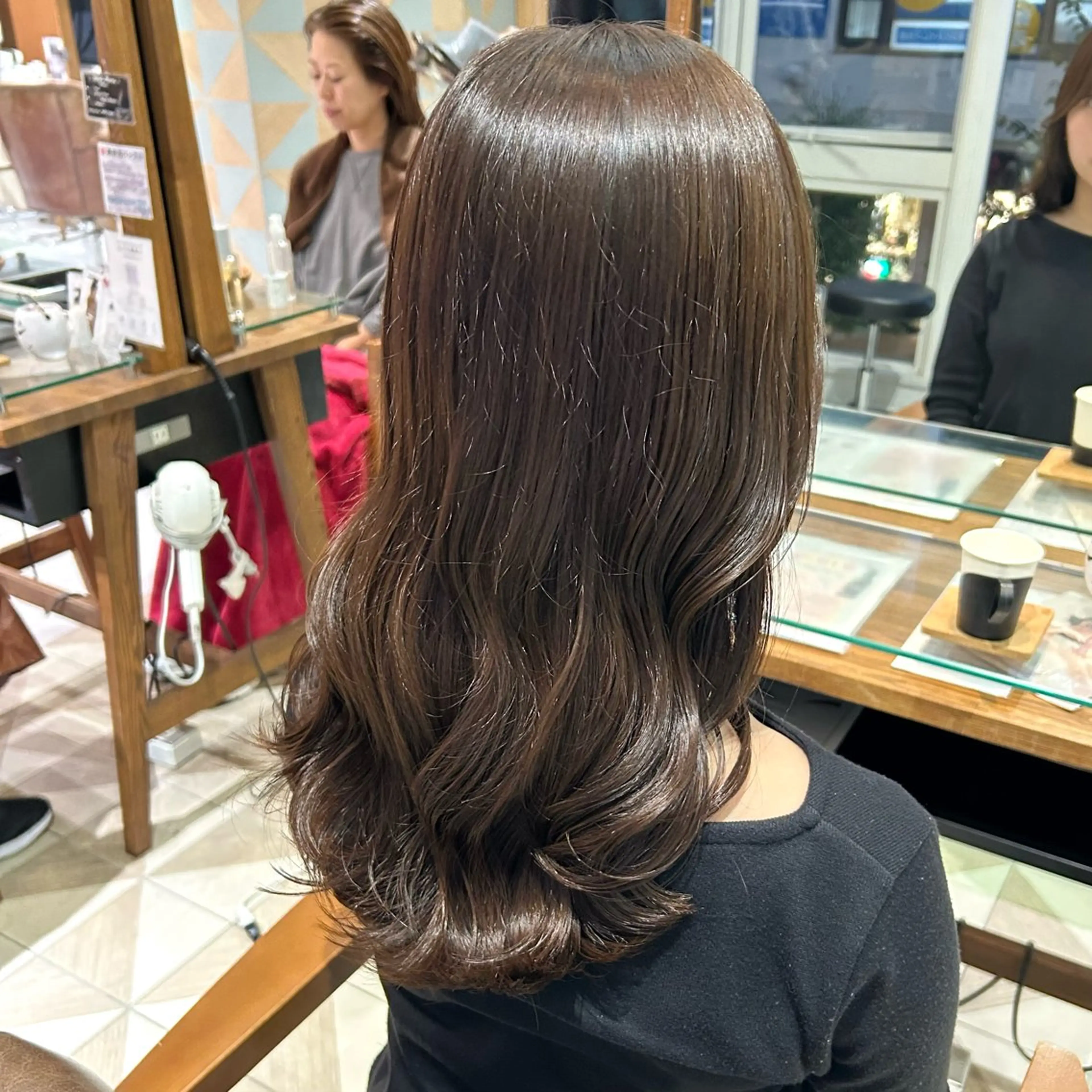 セミロング カラー ヘアアレンジ ヘアカラー 吉水 彩乃 /ボブ/透明感カラーのヘアスタイル