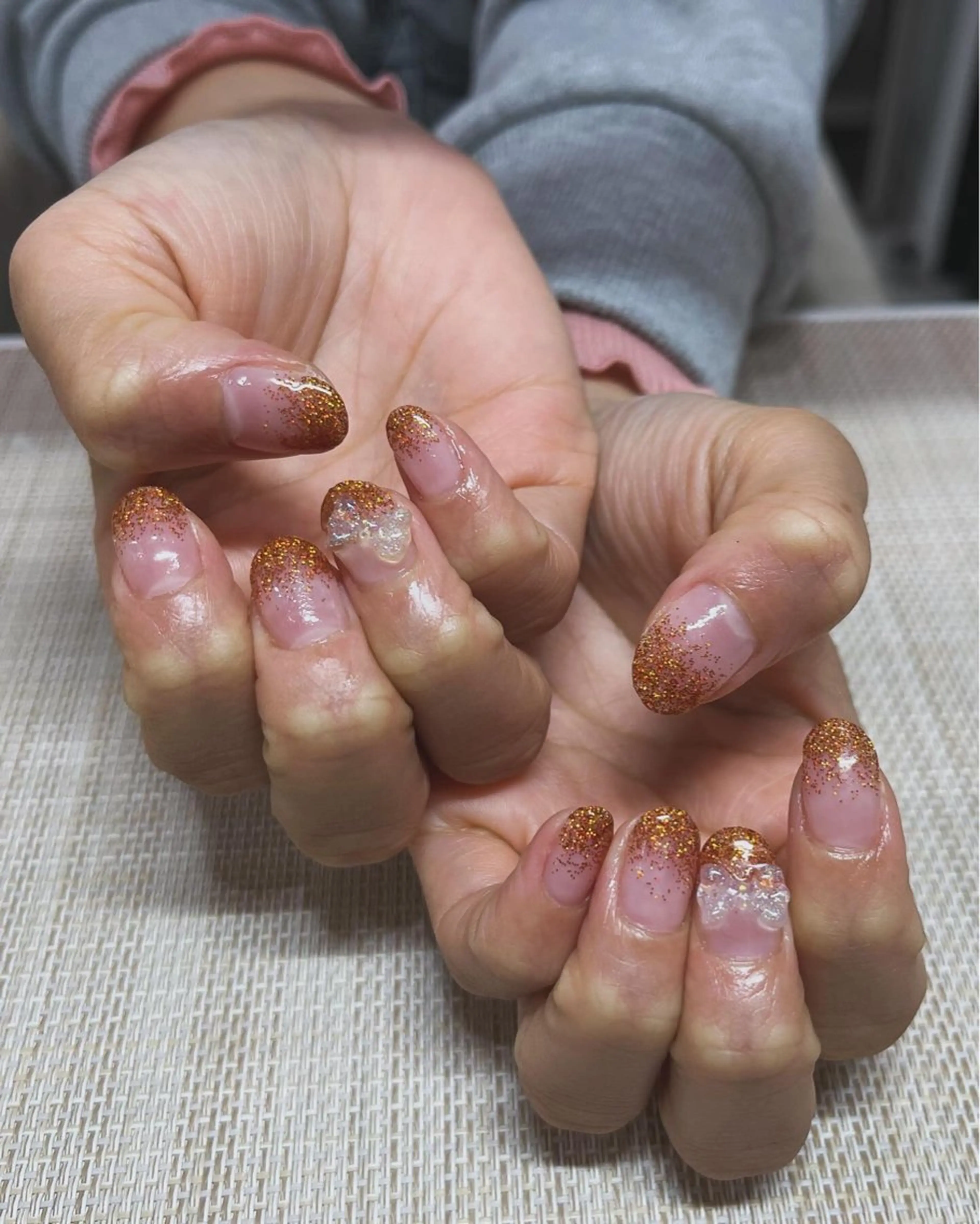 ネイル リボン ハンドネイル N's Nailのネイルデザイン