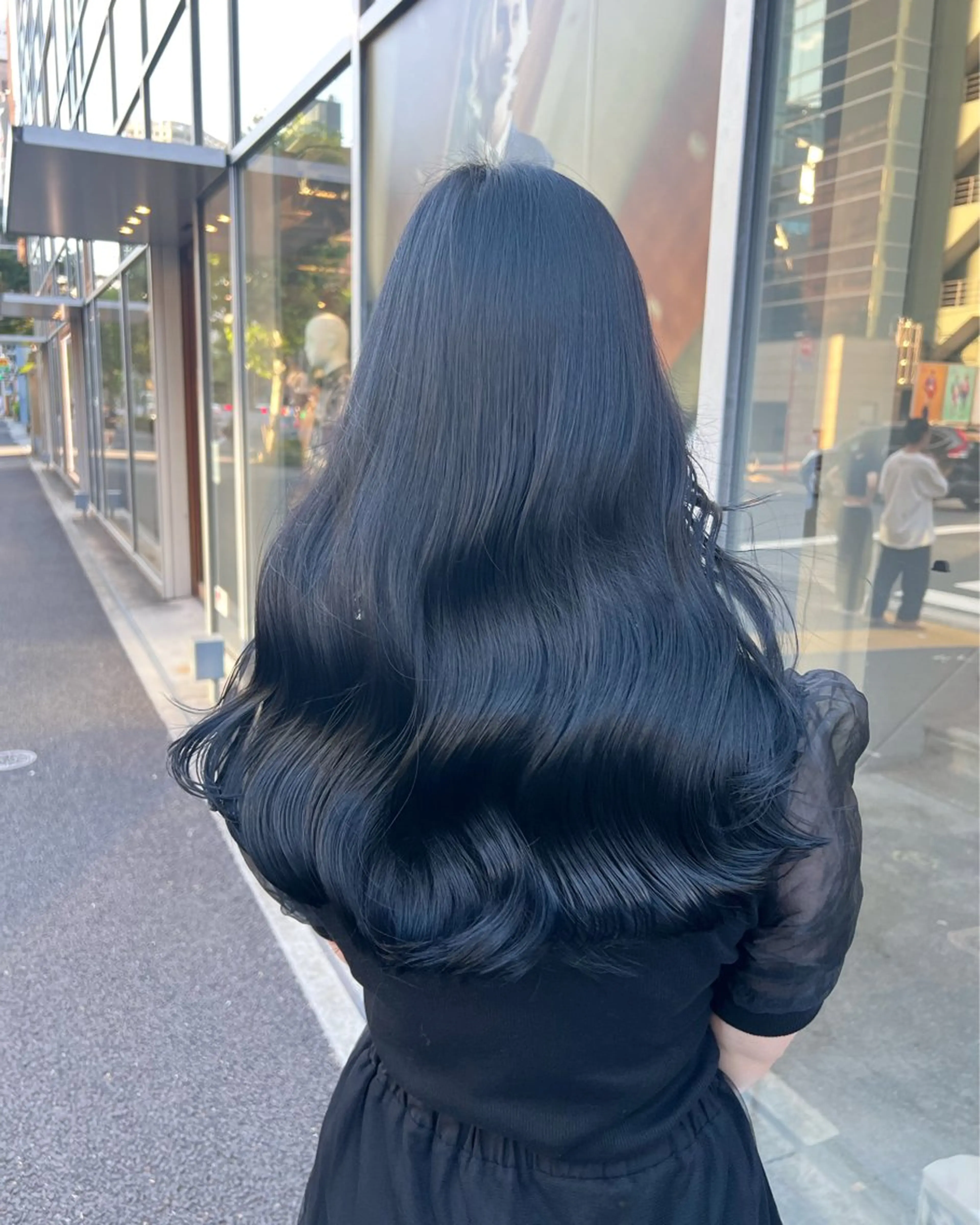 ロング カラー ヘアカラー トリートメント ヘッドスパ ヘアセット 🇨🇳中韓レイヤー 暗髪カラー🇰🇷のヘアスタイル