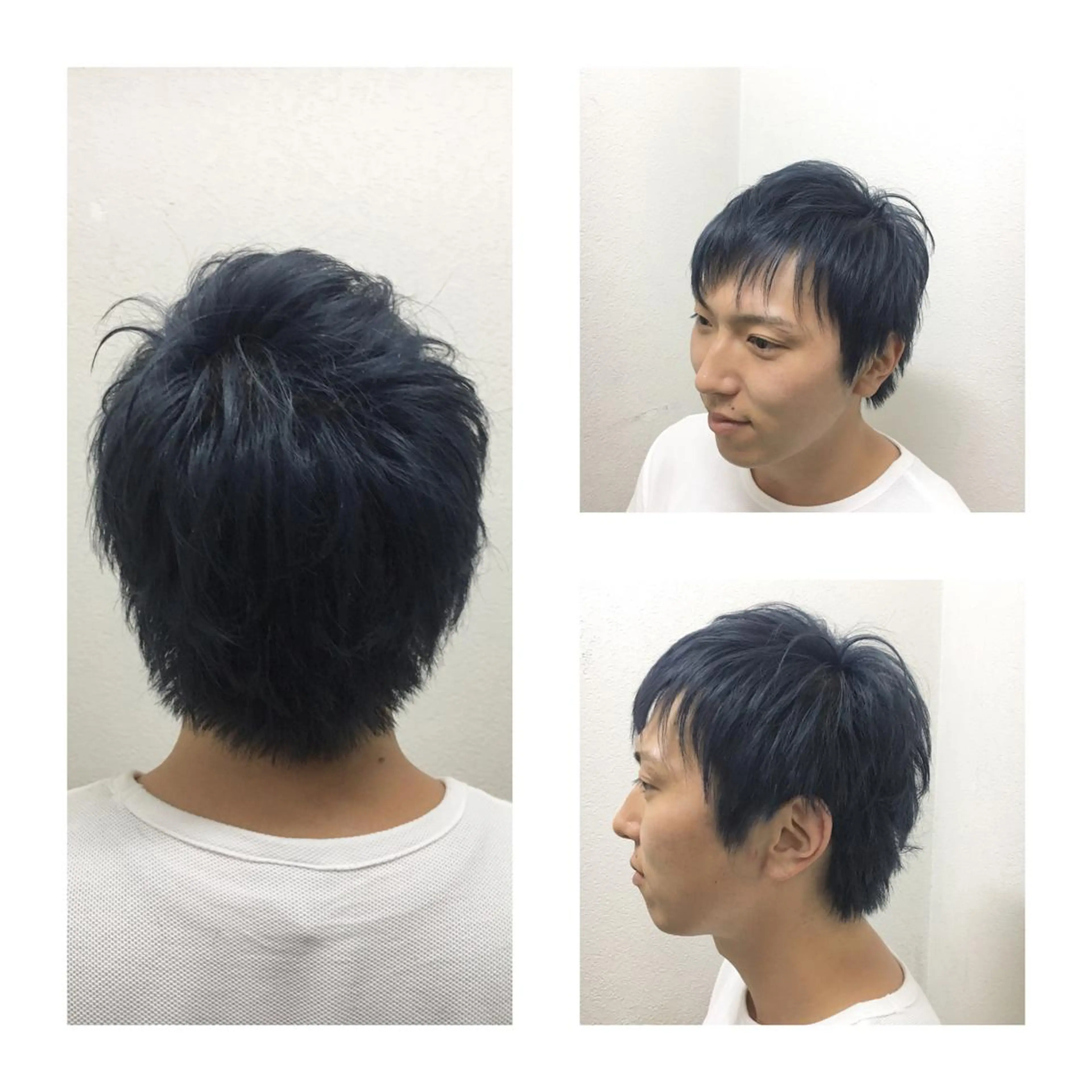 ショート カラー ブルーカラー ブルージュ JIL BLAN 京都のヘアスタイル