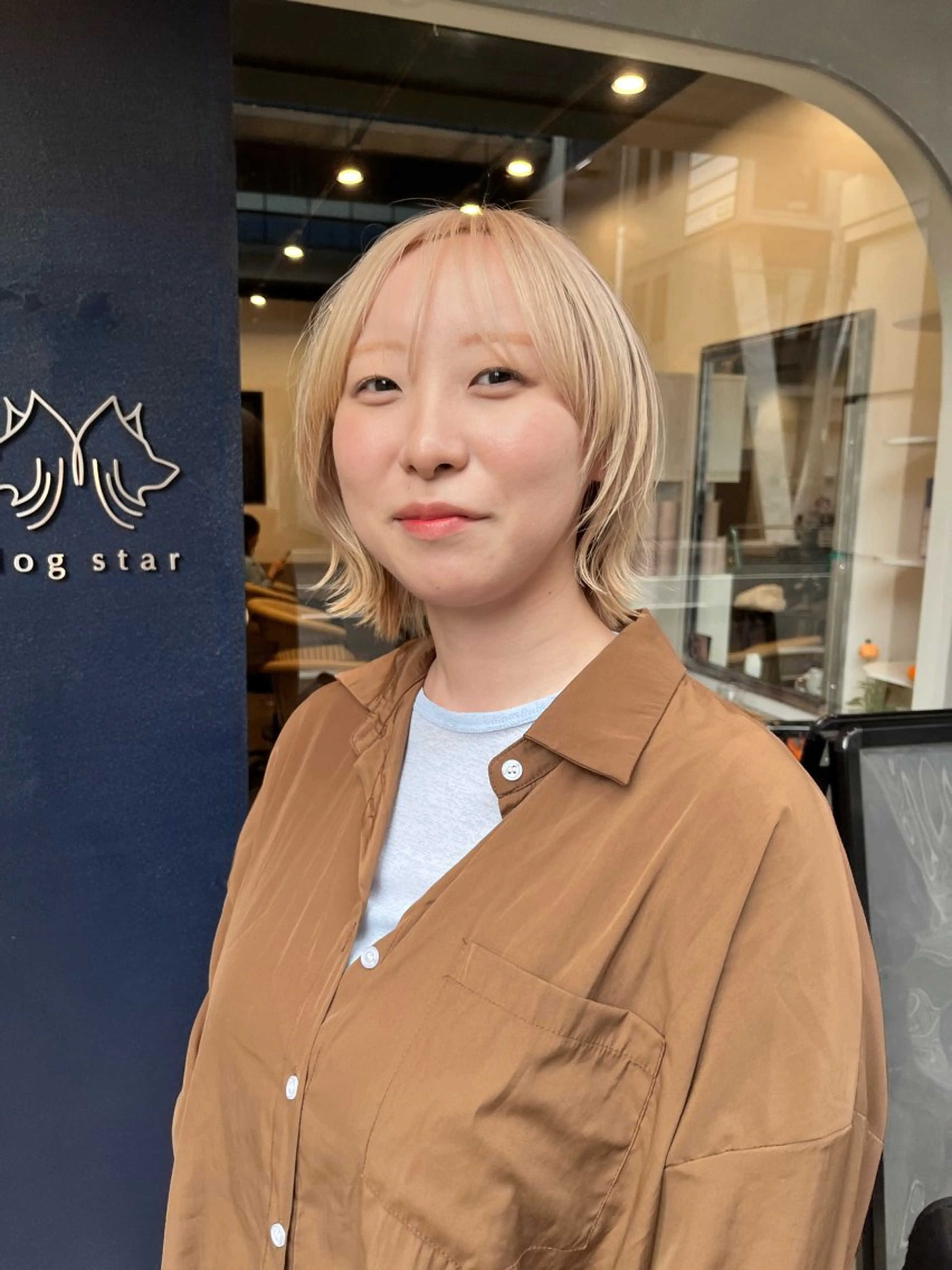 ミディアム カラー ヘアカラー トリートメント dogstar小林諒 レイヤー/パーマのヘアスタイル