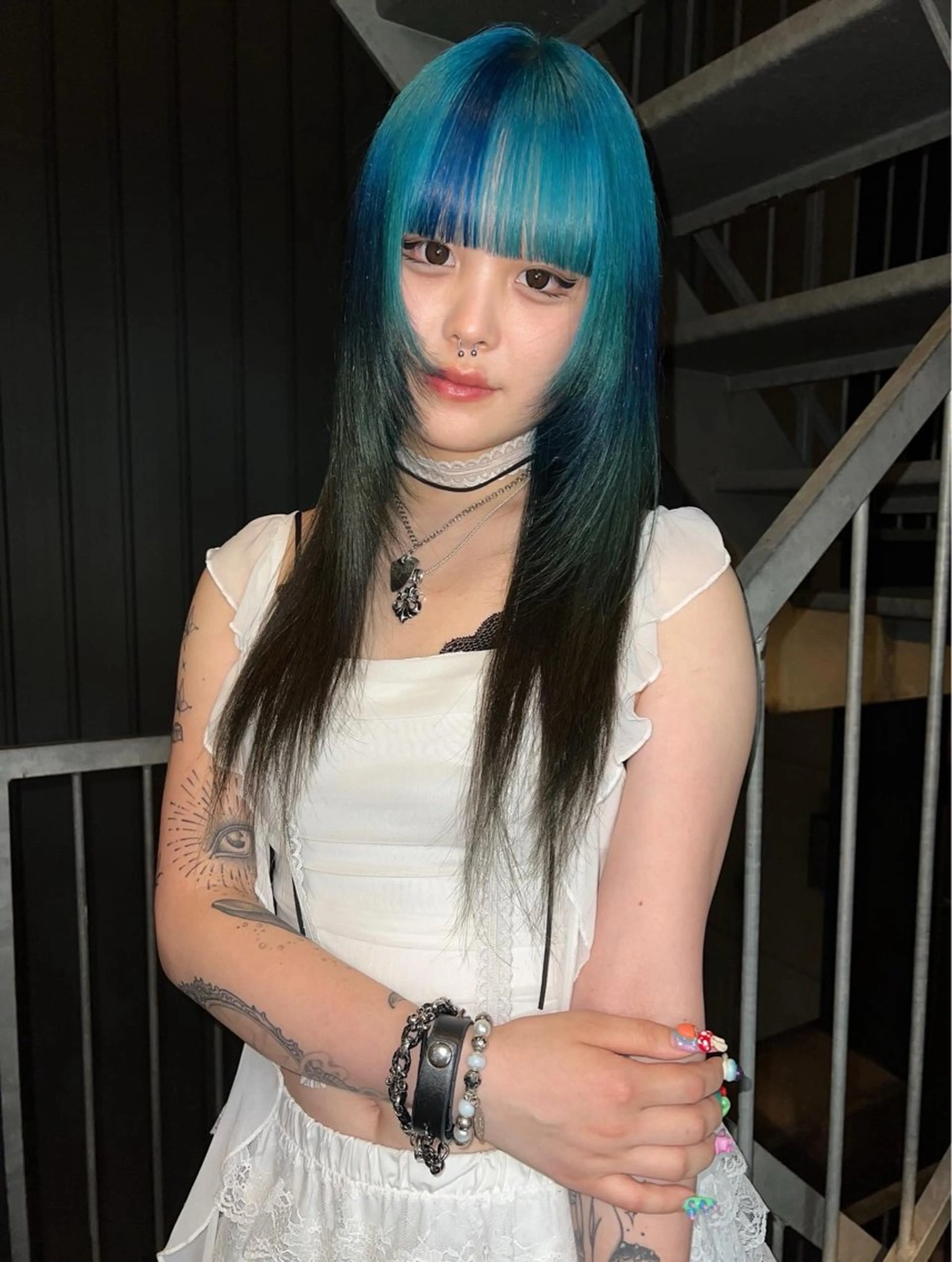 ロング ヘアカラー トリートメント 🎀ハイトーン カラー/宮澤　希🎀のヘアスタイル