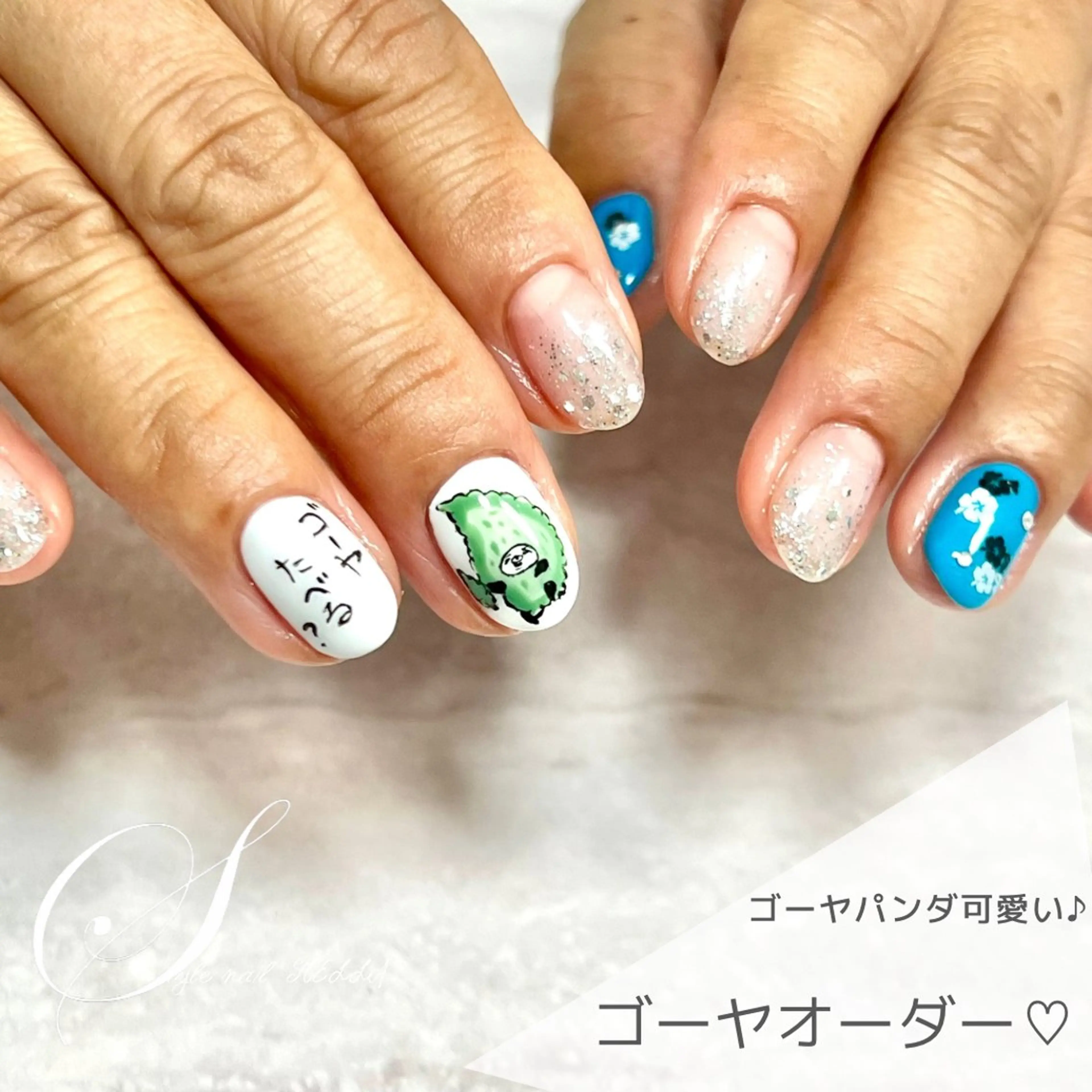 ネイル アートネイル ハンドネイル ステラ marikominoのネイルデザイン