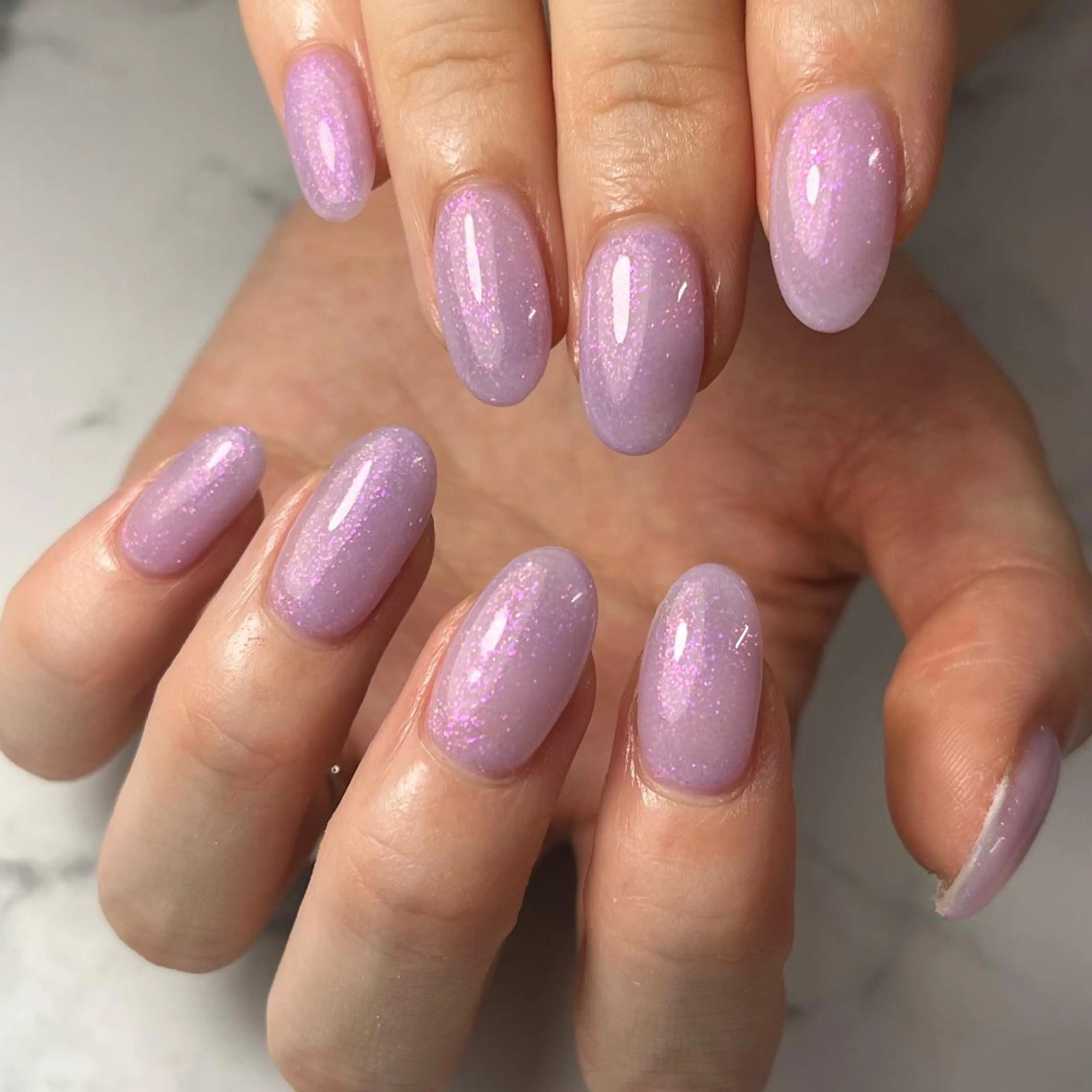 ネイル ジェルネイル ラメ(グリッター) ワンカラーネイル パラジェル ピンク NAIL NOWのネイルデザイン
