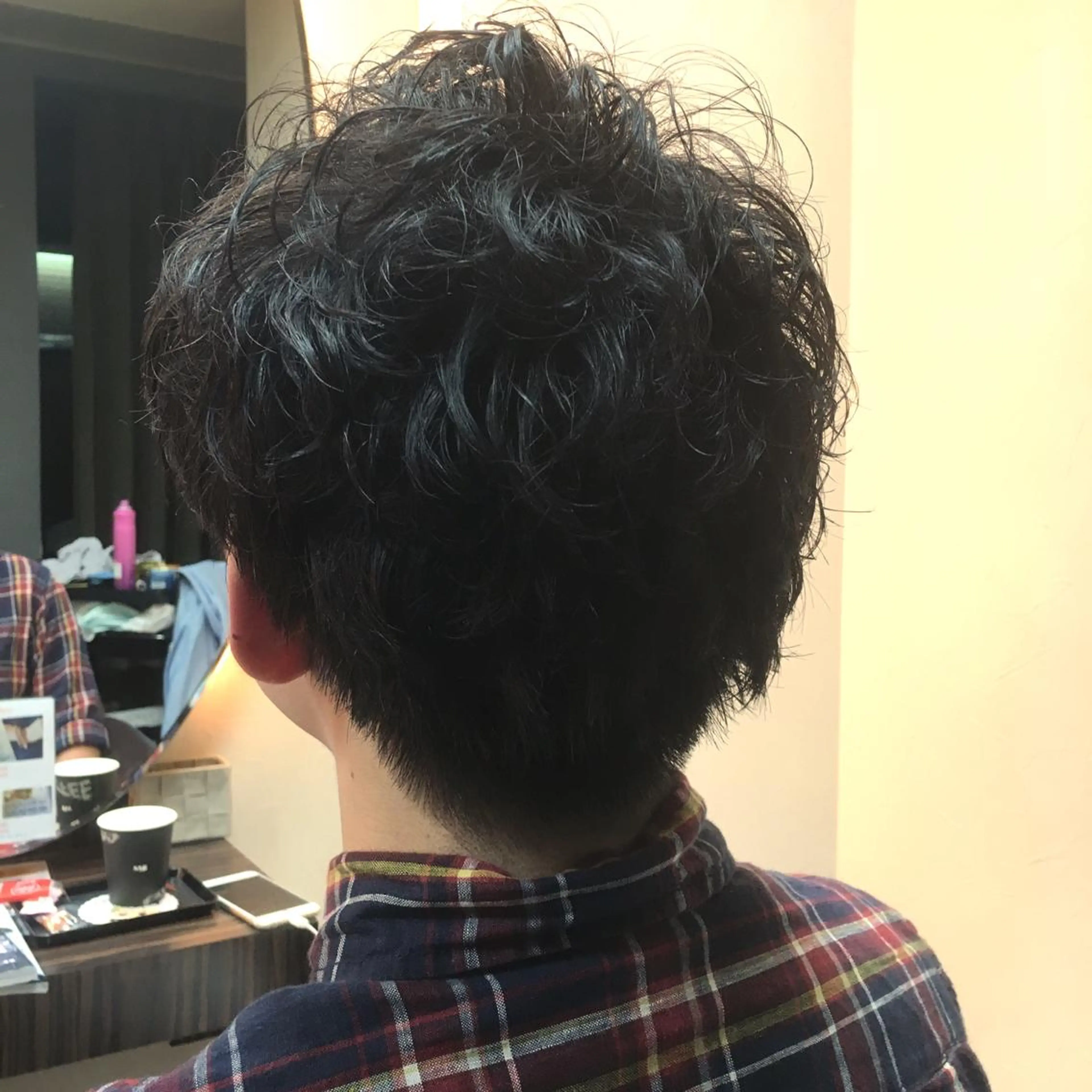 ショート メンズ マッシュ メンズパーマ ツーブロック brace 立花のヘアスタイル