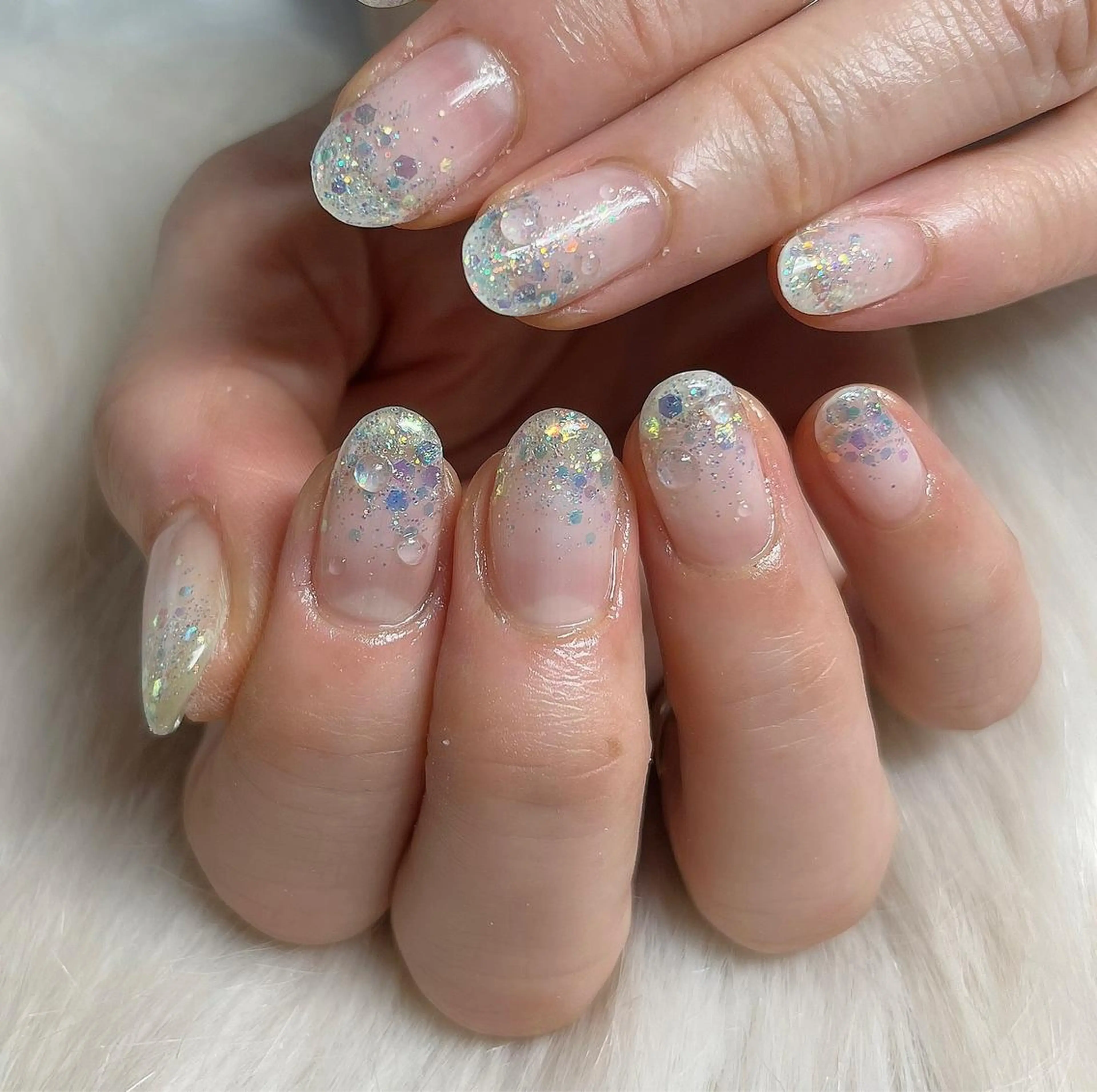 ネイル アートネイル オーロラネイル グラデーション Nail Salon Momoのネイルデザイン