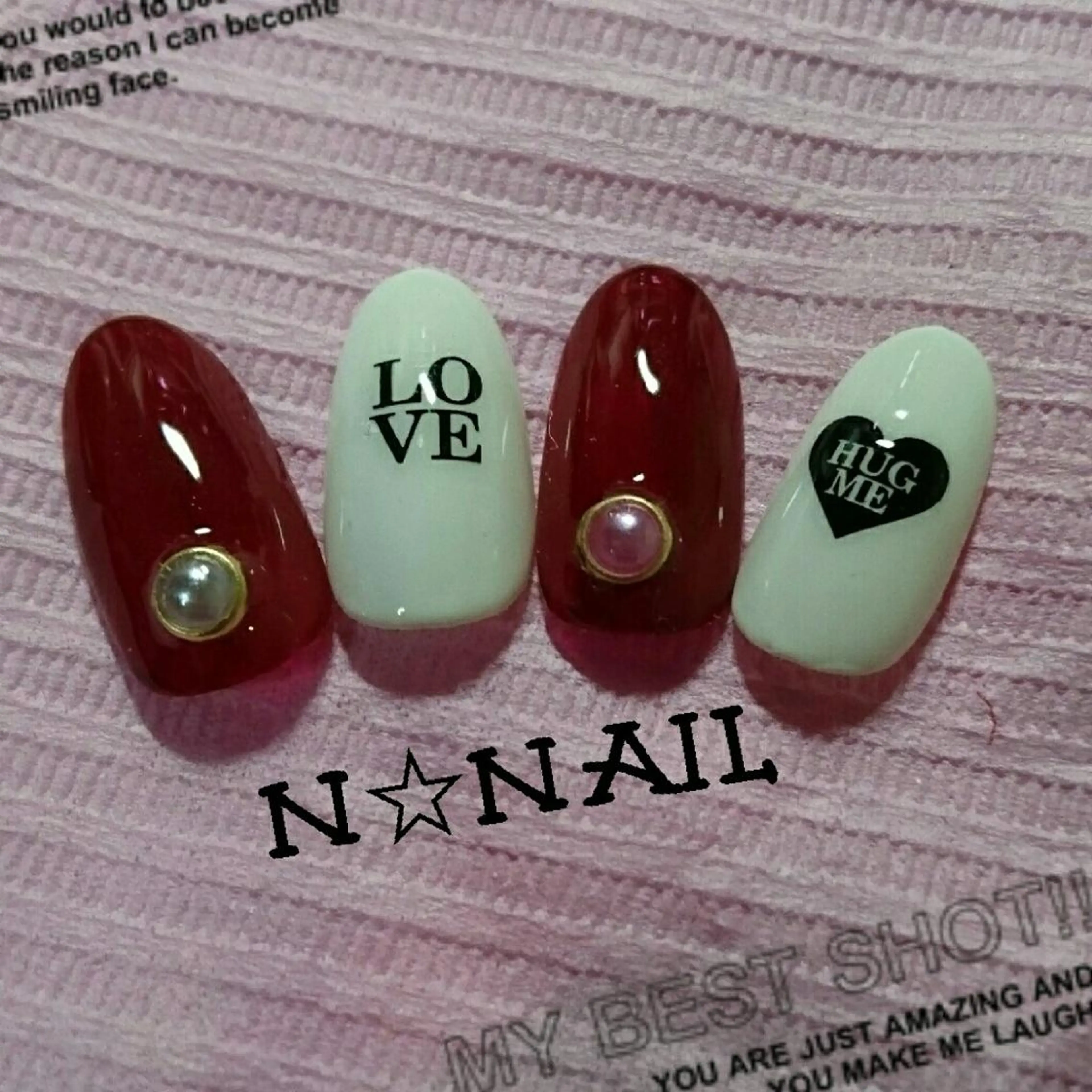 ネイル ボルドー nail atelier_Moment所属・nail Momentのネイルデザイン