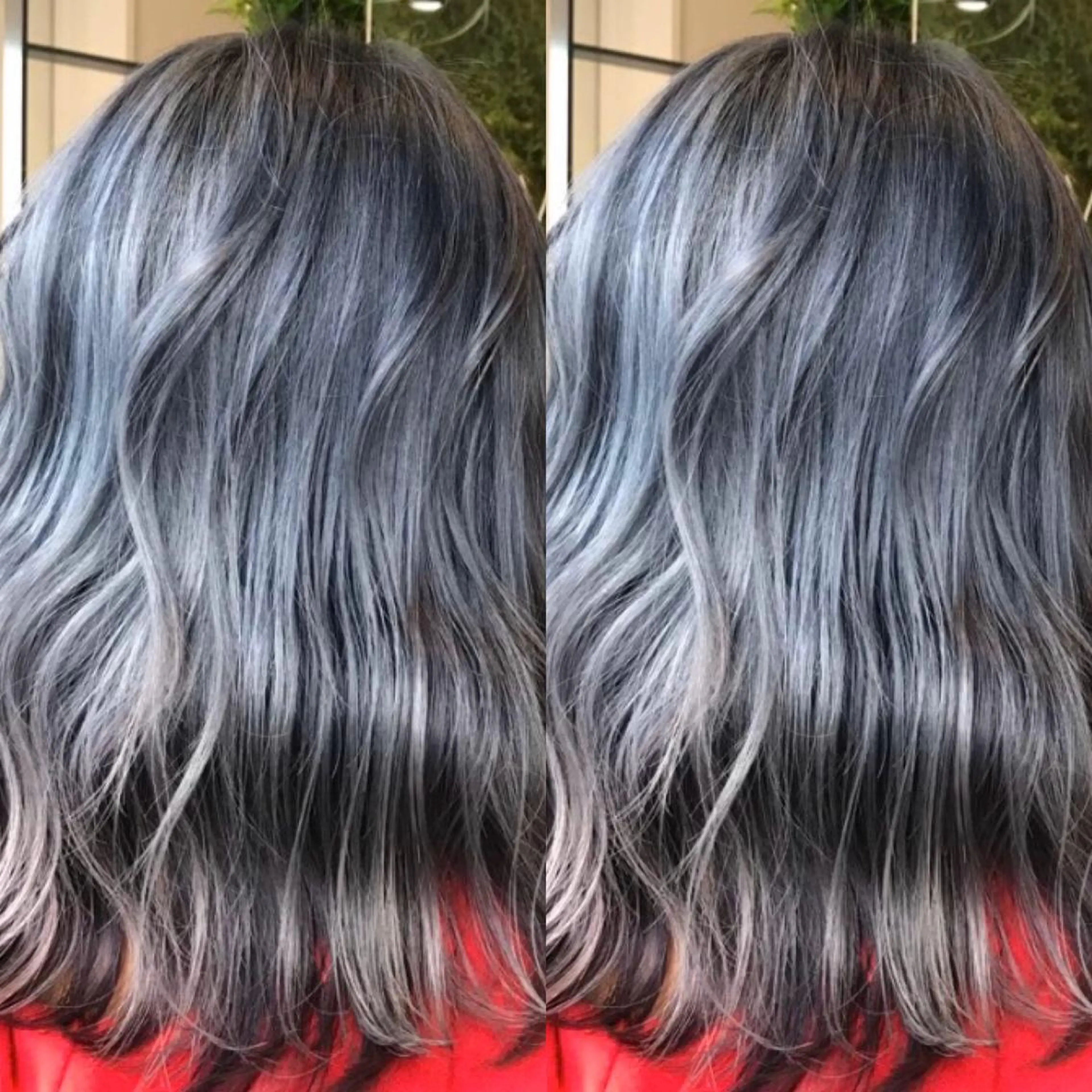 セミロング カラー カット ヘアカラー Hanna by W_SALONのヘアスタイル