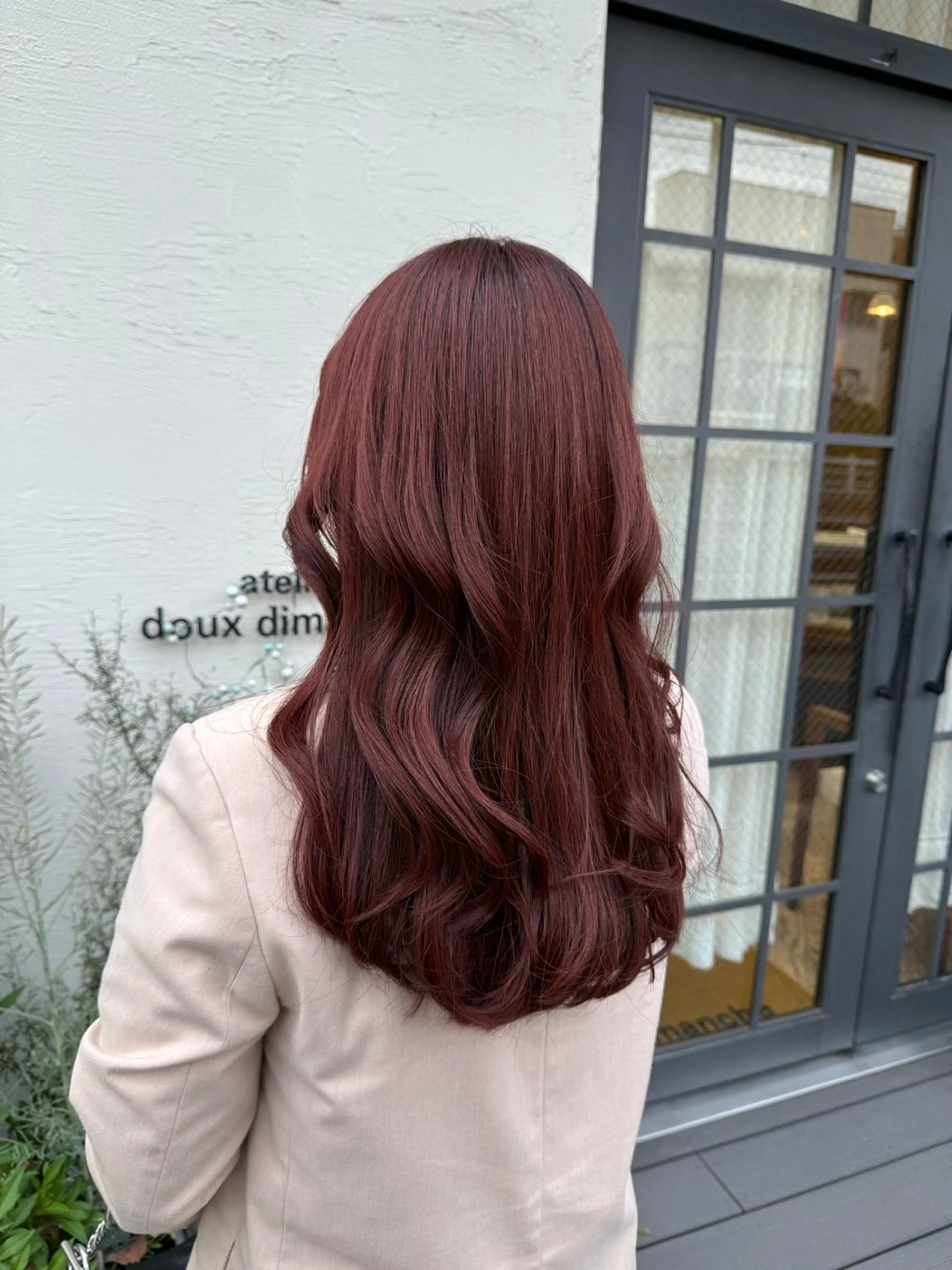 ロング カラー レッドカラー ヘアカラー atelier doux dimanche（アトリエ・ドゥー・ディマンシュ）所属・Fukamiレイヤー 透明感カラーのヘアスタイル