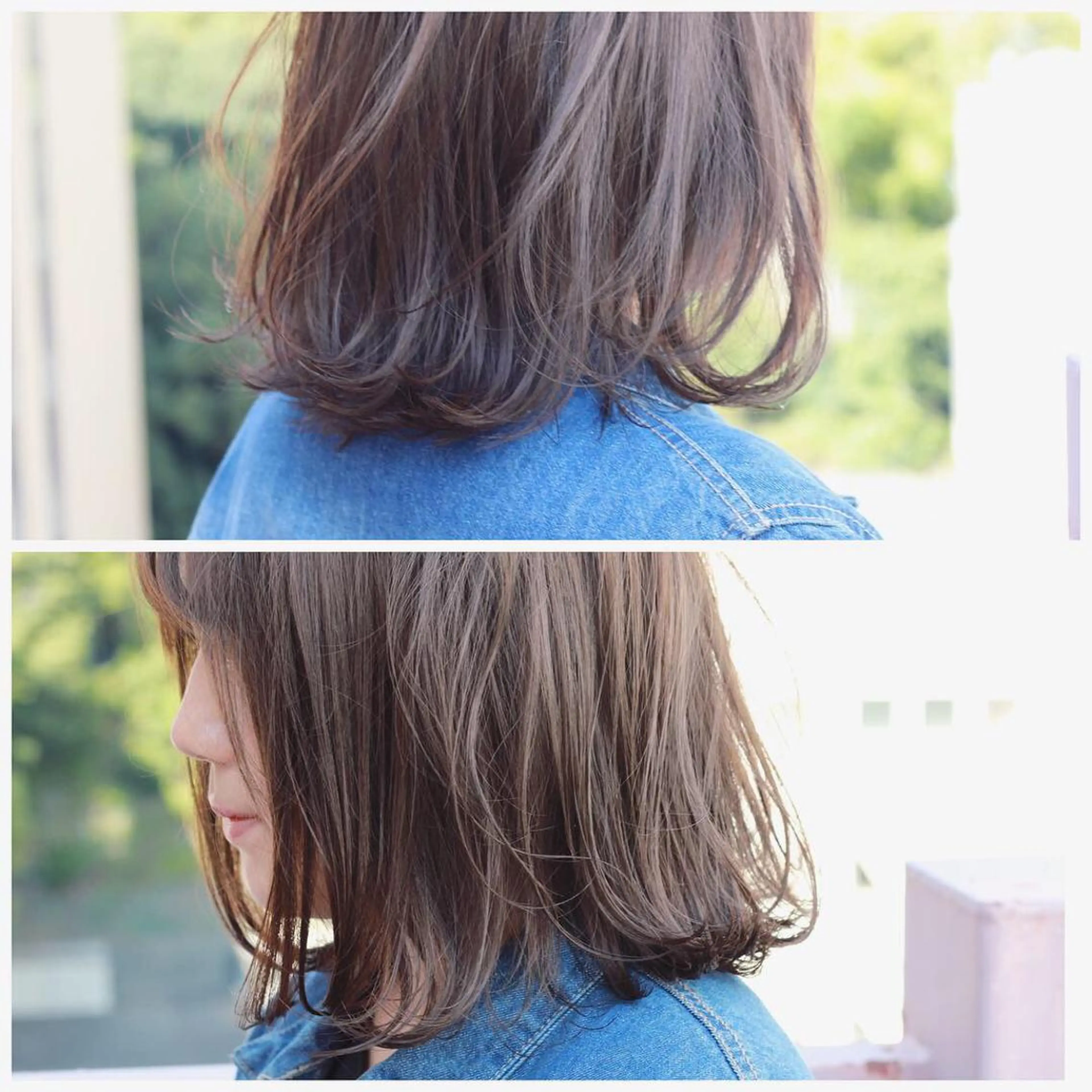 ミディアム カラー グレージュ ヘアカラー Viage （ビアージュ）のヘアスタイル