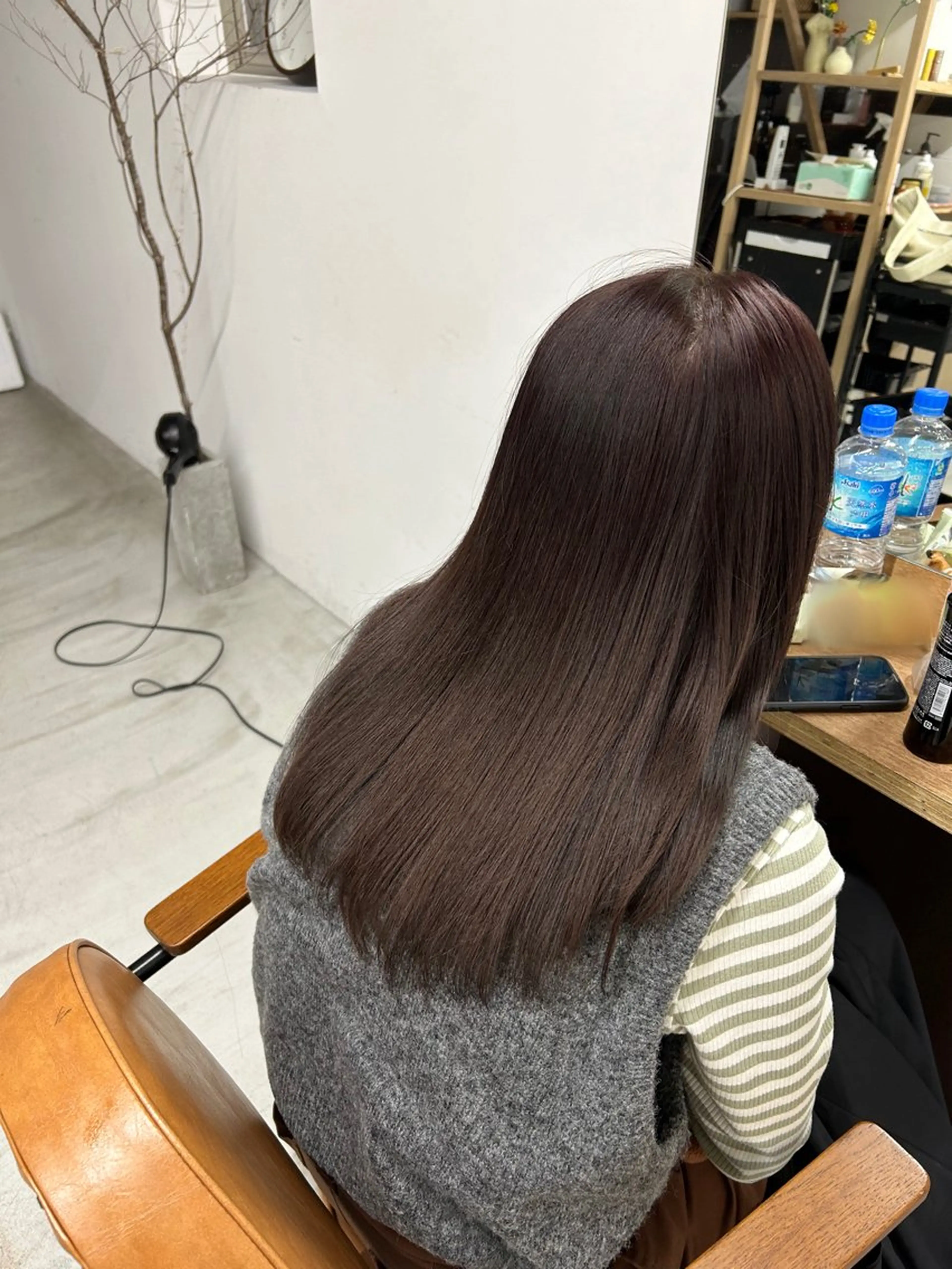 セミロング カラー pele 梅田所属・PELEハイトーン shinobuのヘアスタイル