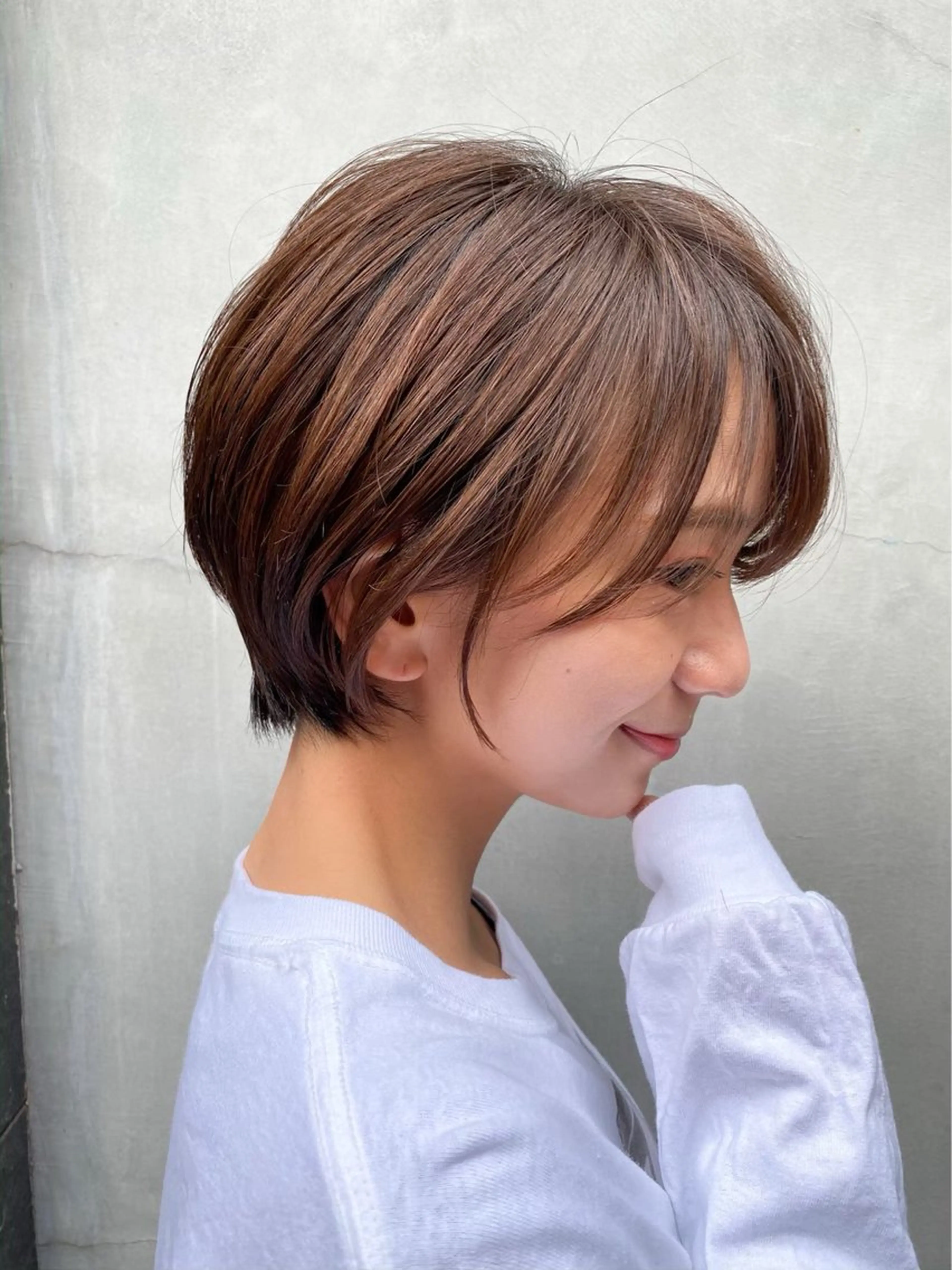 ショート カット トリートメント 新宿/韓国レイヤー/ 顔周りカット松本美晴のヘアスタイル
