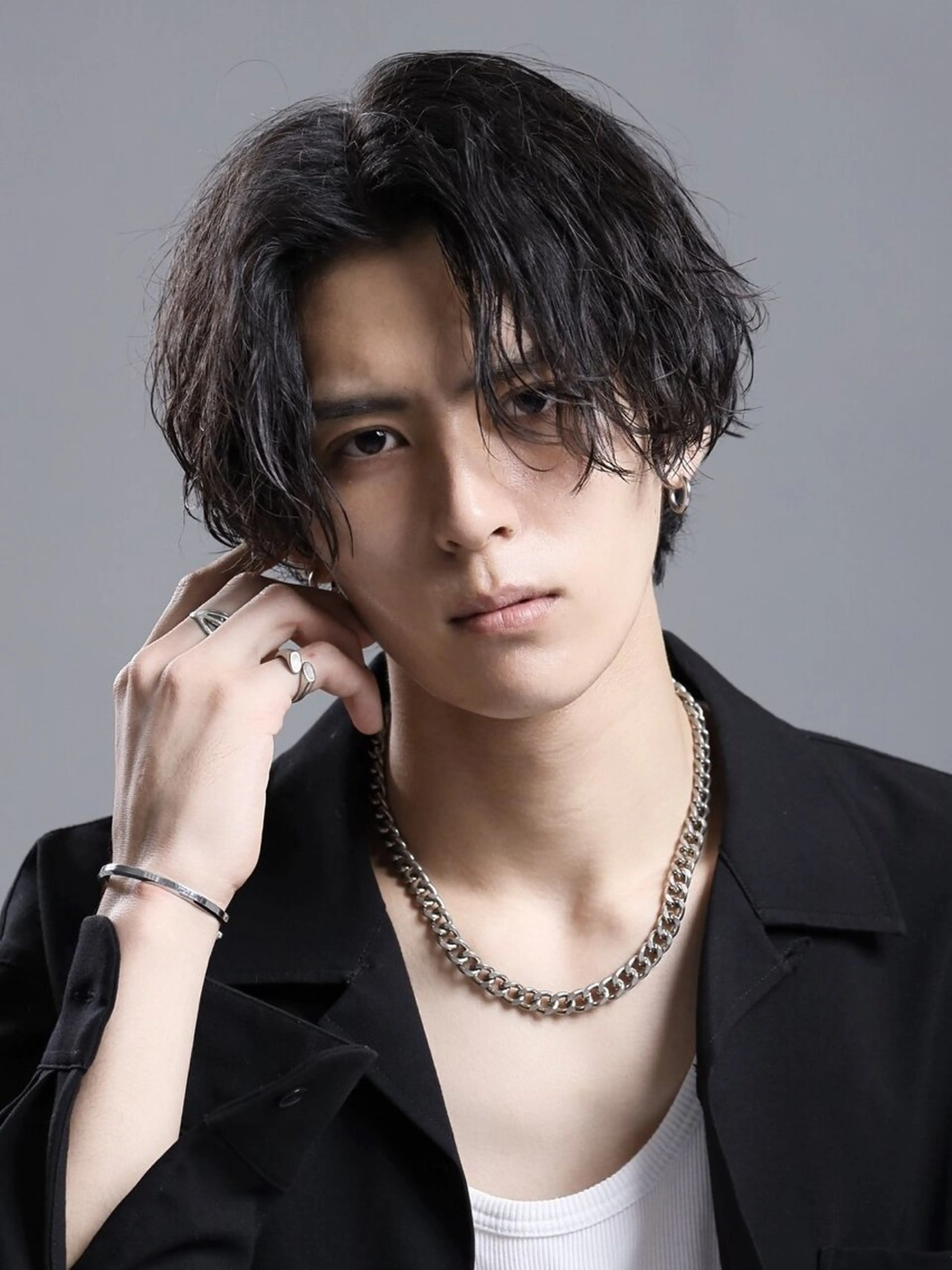 セミロング パーマ メンズ メンズパーマ セミロングパーマ スパイラルパーマ 🐉新宿/メンズ特化 ツイスパ/クレア🐉のヘアスタイル