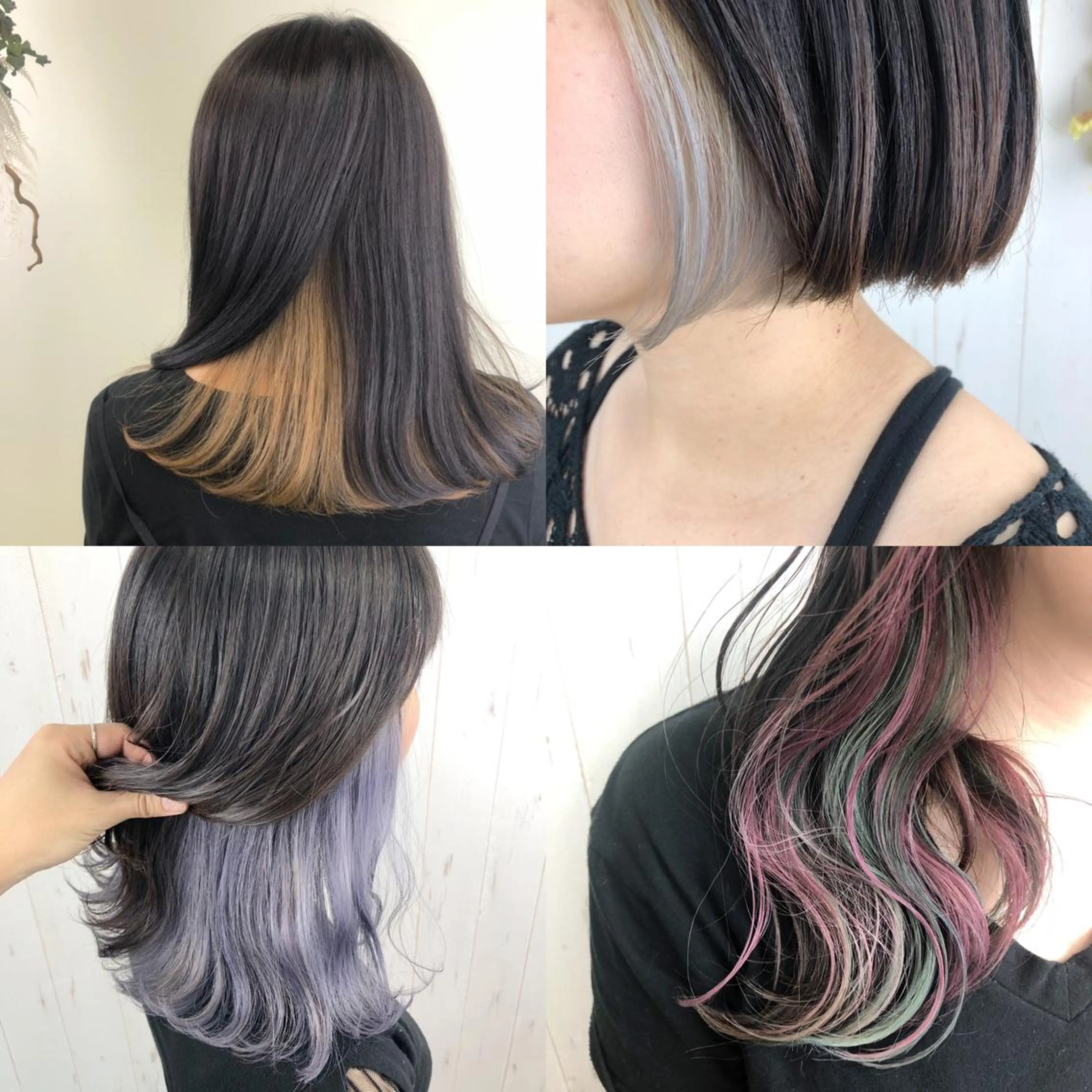 ショート カラー ヘアアレンジ イヤリングカラー インナーカラー ウルフカット 渋谷の人のヘアスタイル
