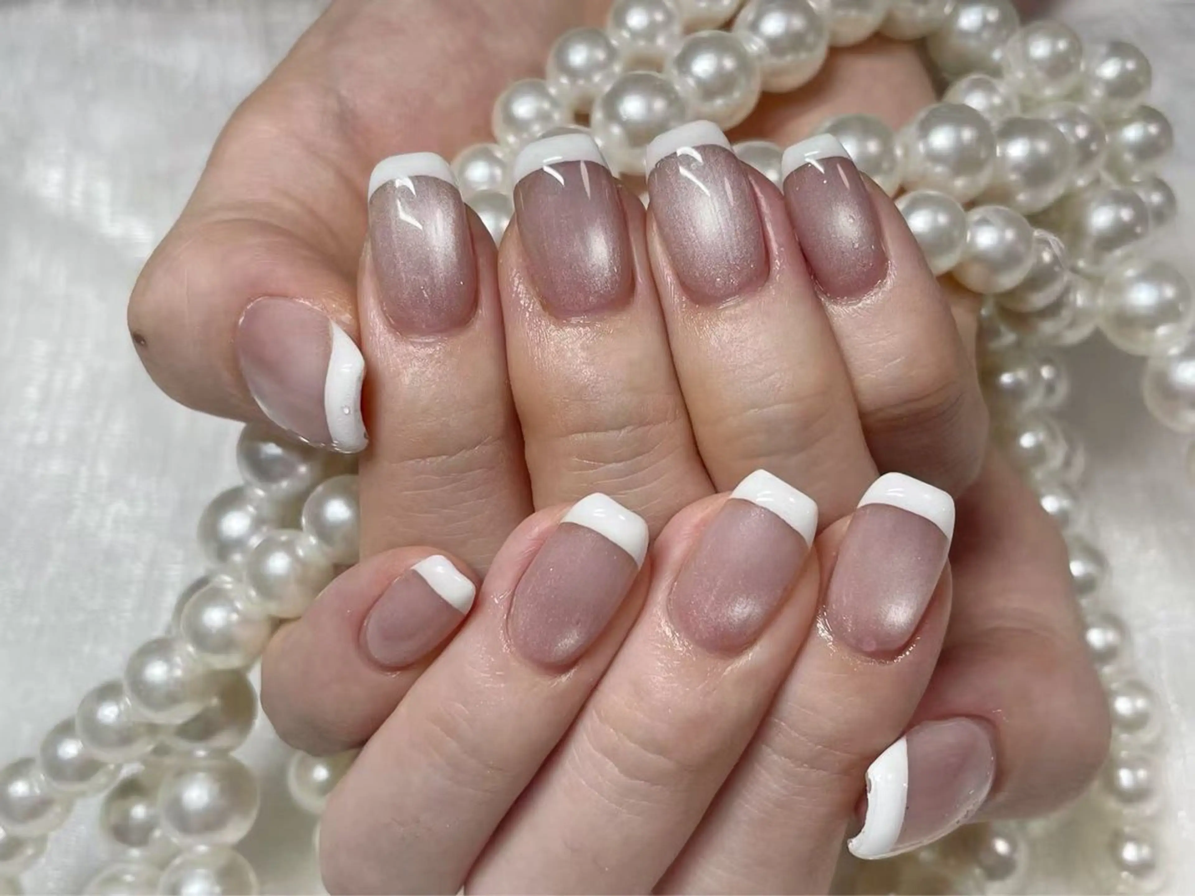 ネイル アートネイル クリアネイル 成人式 長さ出し フラッシュネイル 💫KASUMI 💅のネイルデザイン